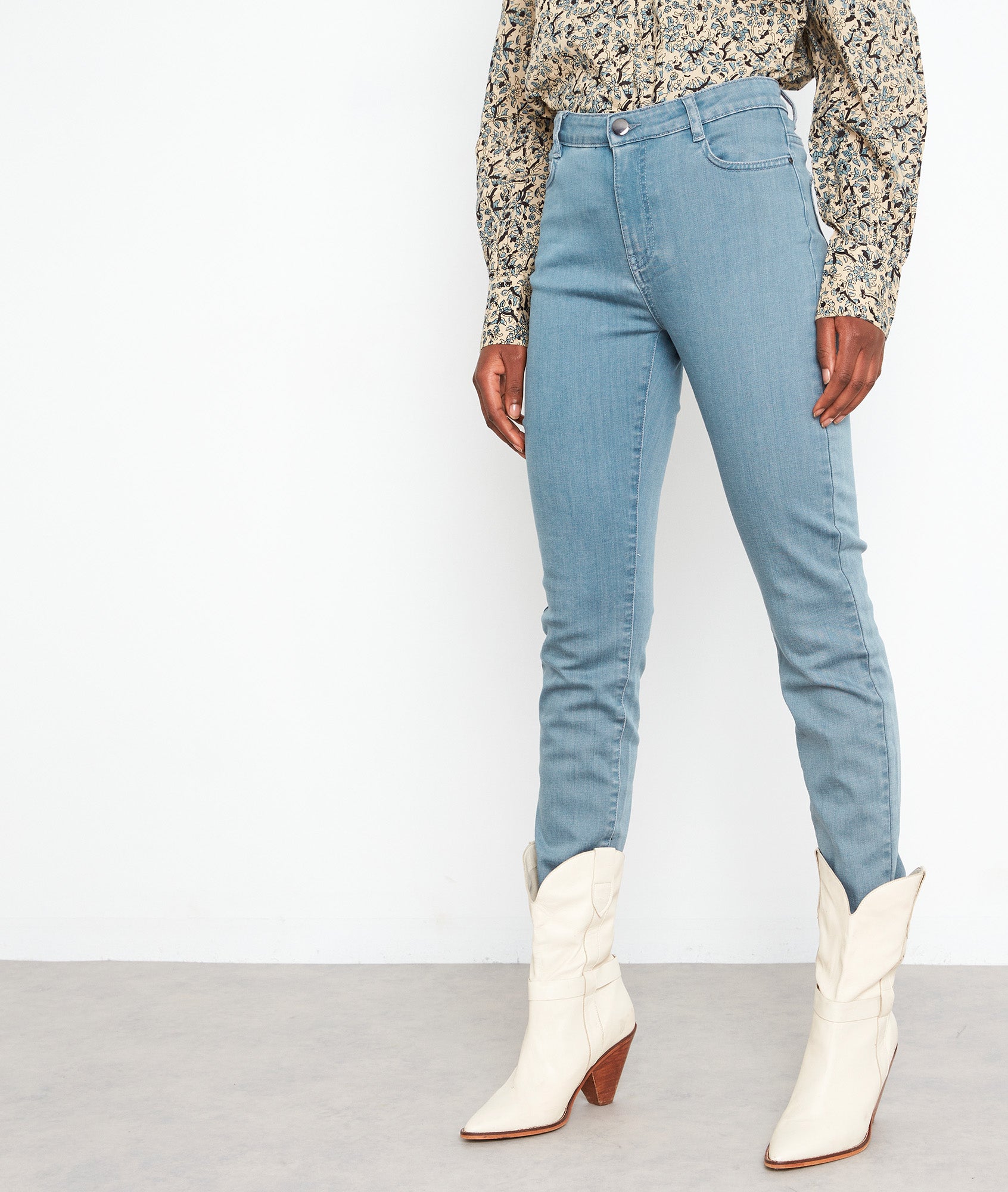 Jean slim en coton bleu gris Nevada Faume - seconde main