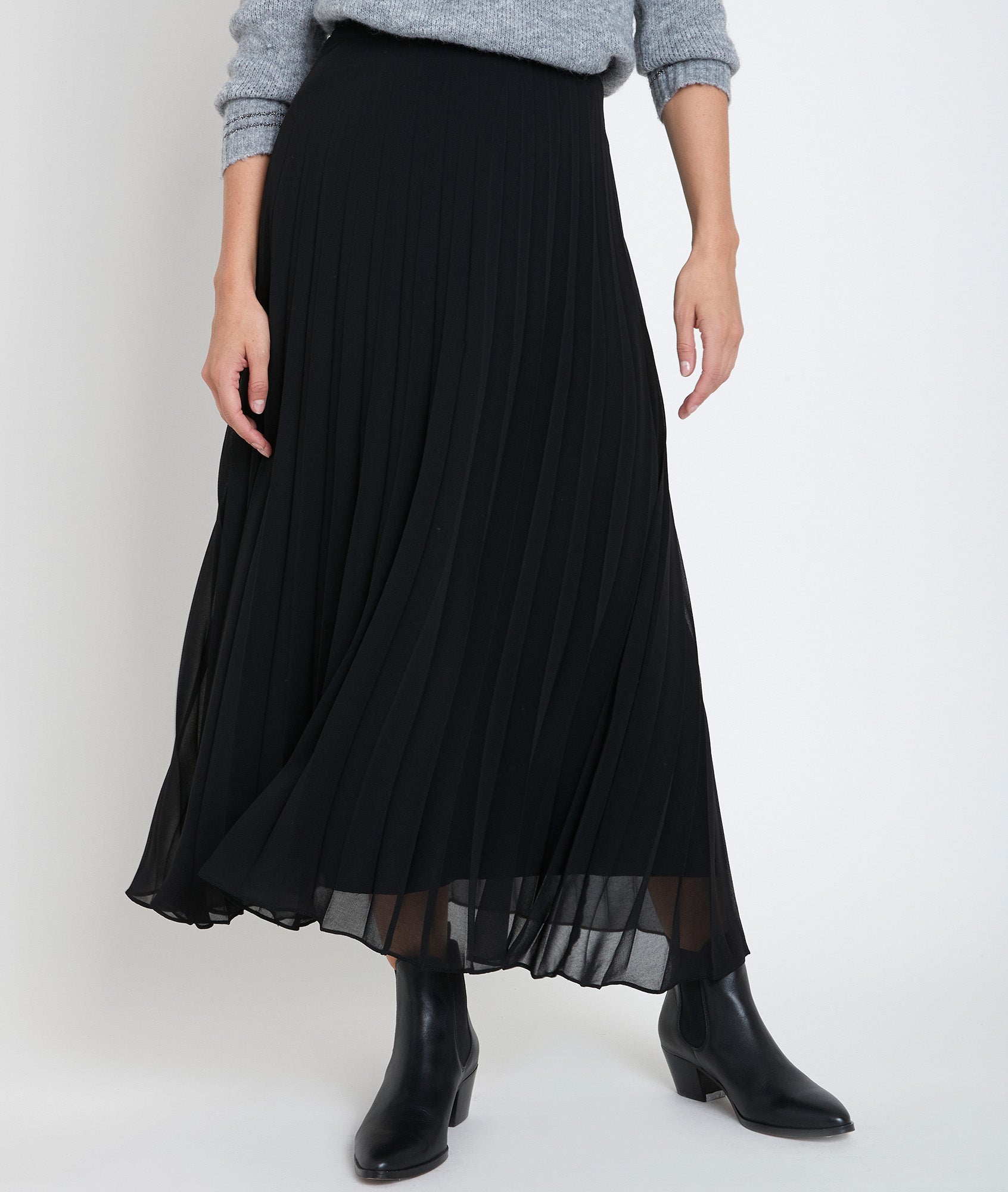 Jupe plissée noire Greta Faume - seconde main