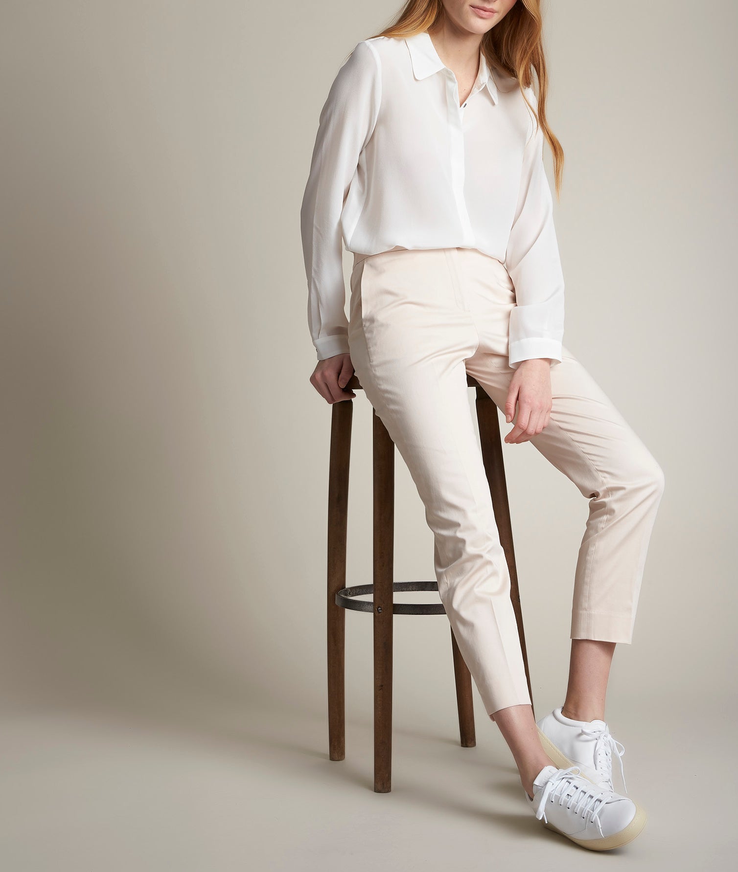 Pantalon cigarette nude Rubis Faume - seconde main