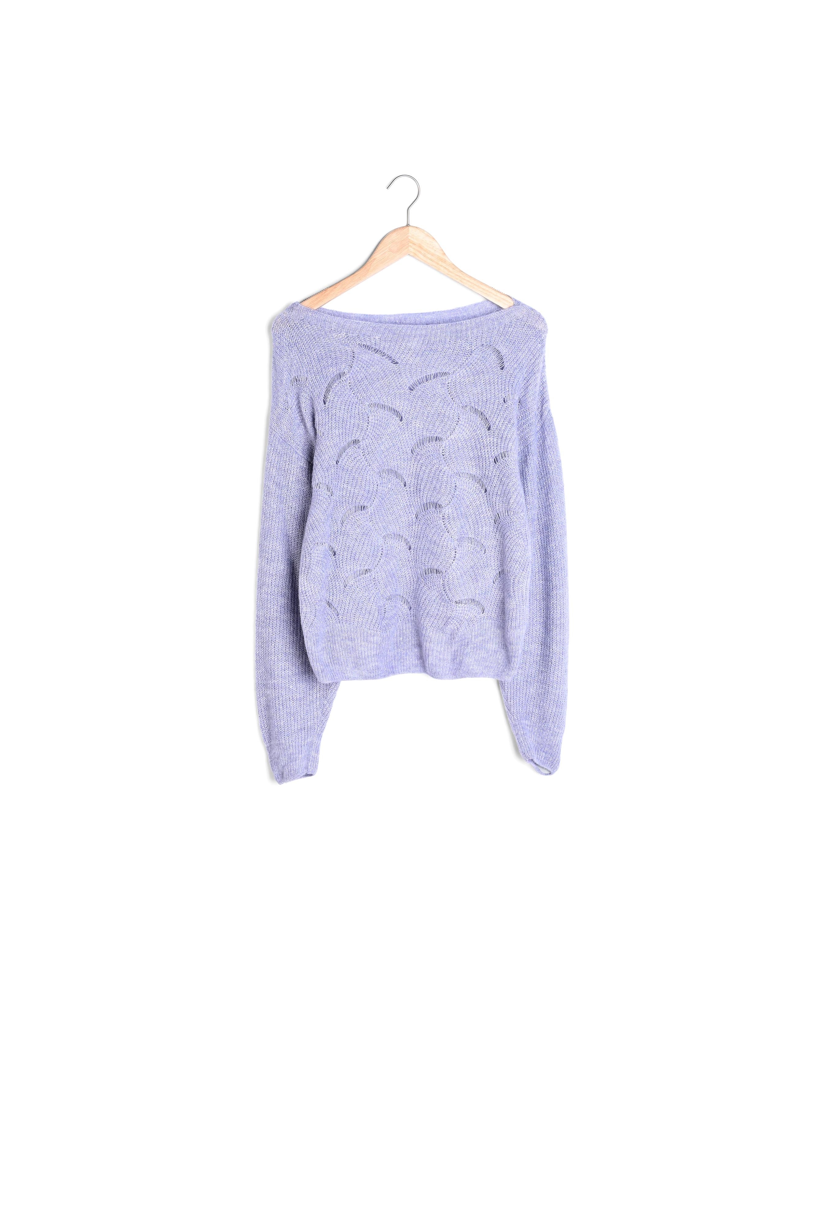 Pull mauve maille fantaisie Amanda Faume - seconde main