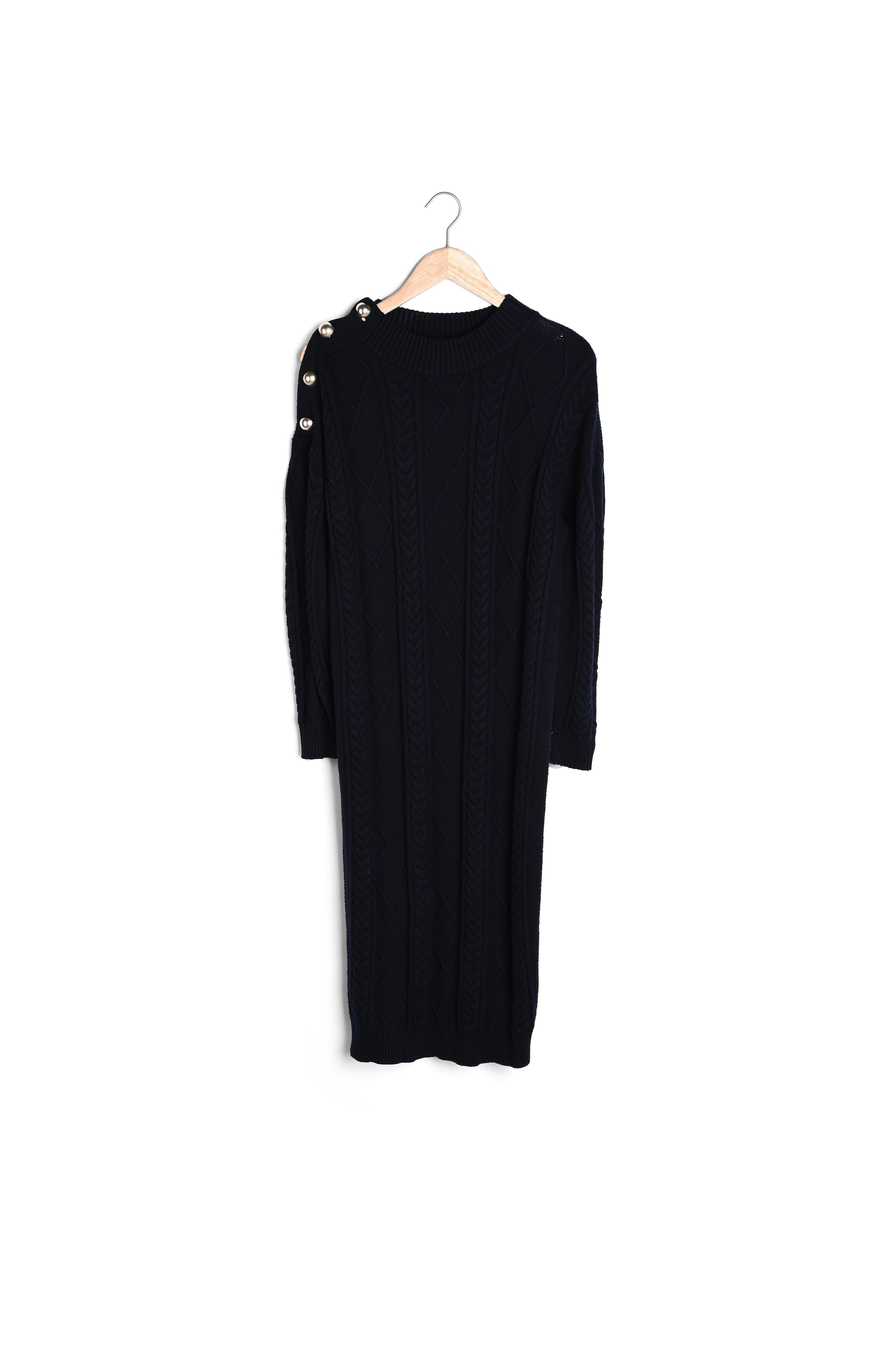 Robe longue en viscose responsable marine Sunshine Faume - seconde main