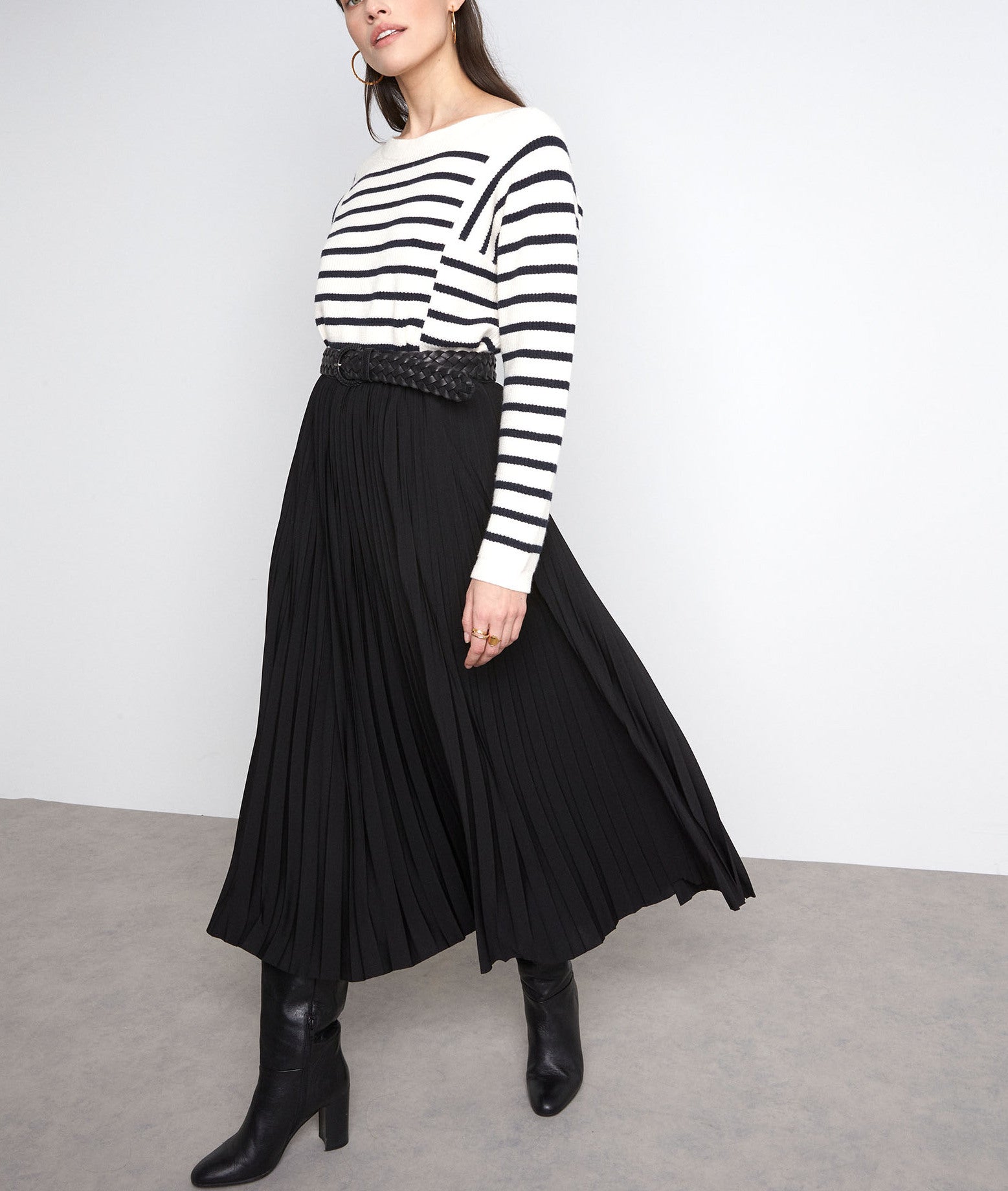 Jupe plissée noir ELARA Faume - seconde main