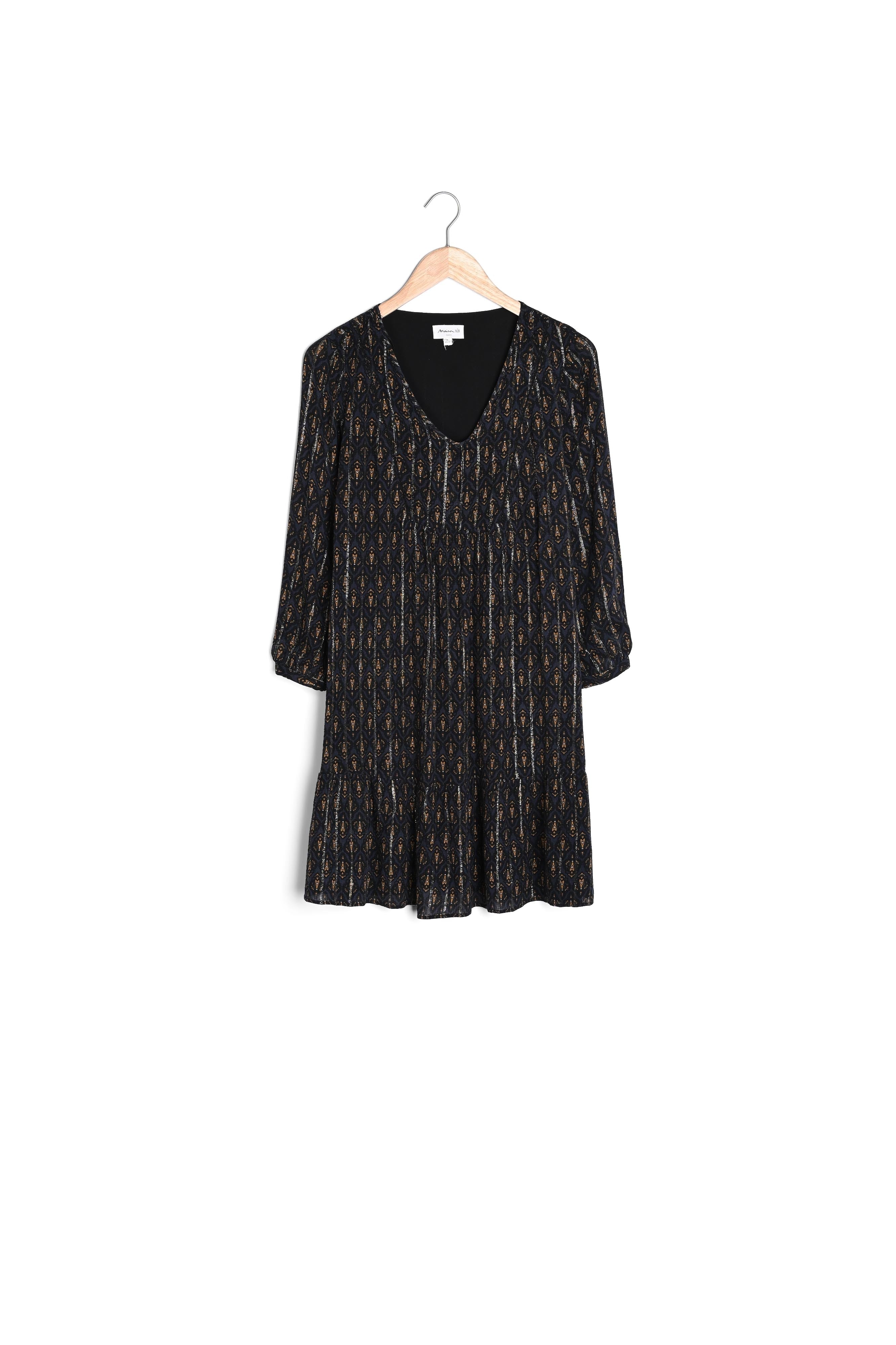 Robe courte imprimée bleu marine Soraya Faume - seconde main