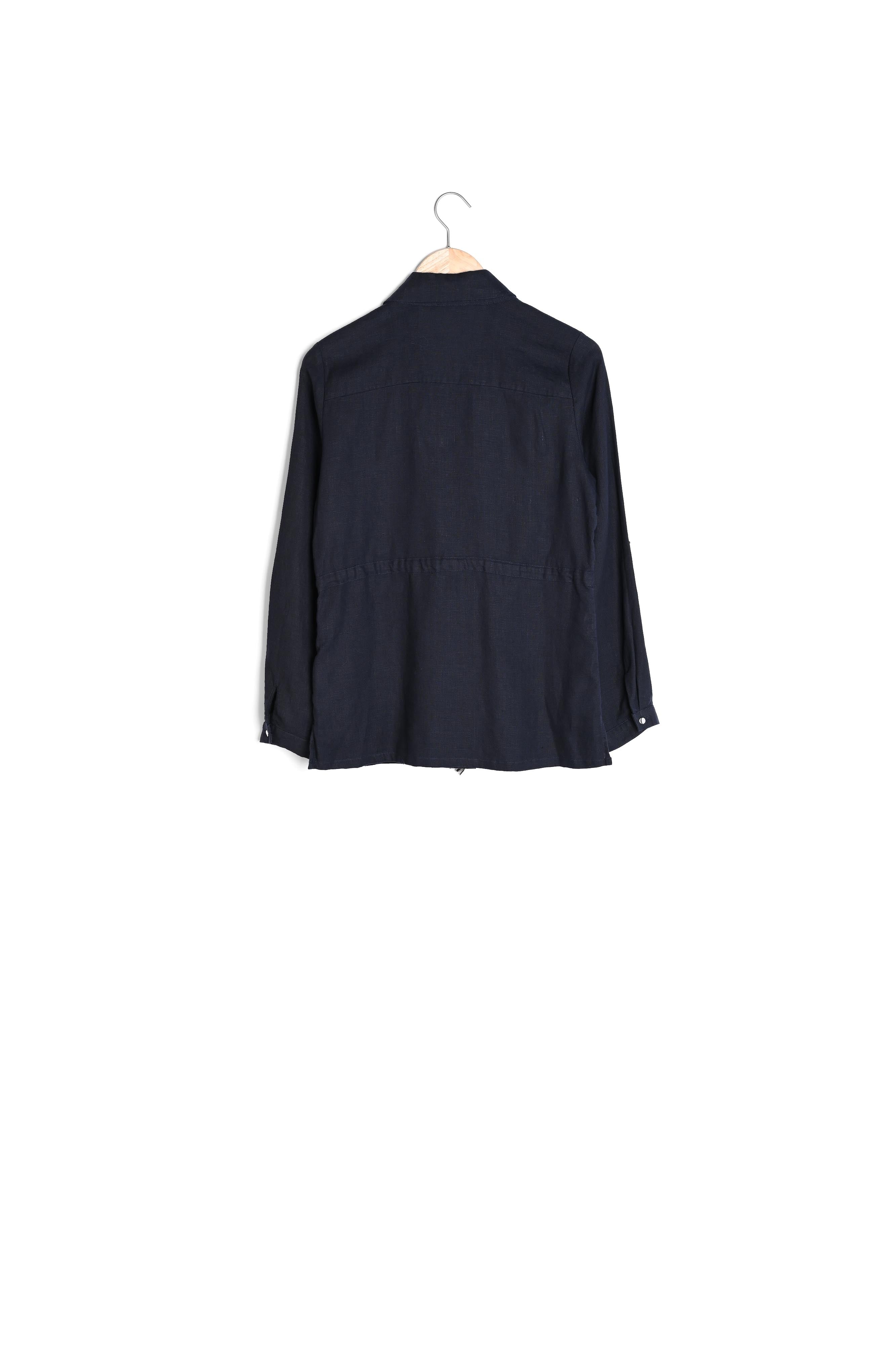 Veste saharienne en lin marine Lucie Faume - seconde main