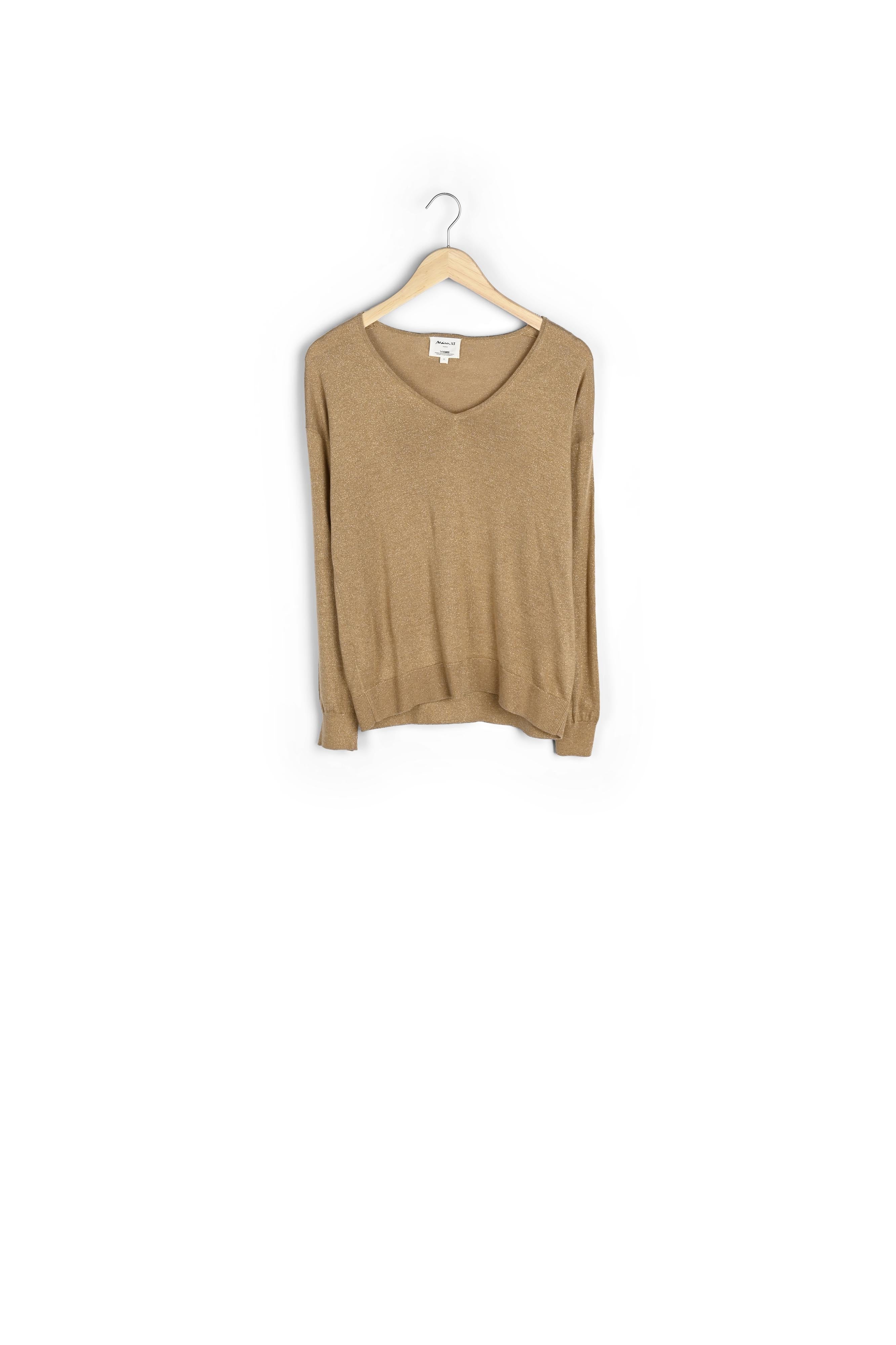 Pull en maille très fine beige Babeth Faume - seconde main