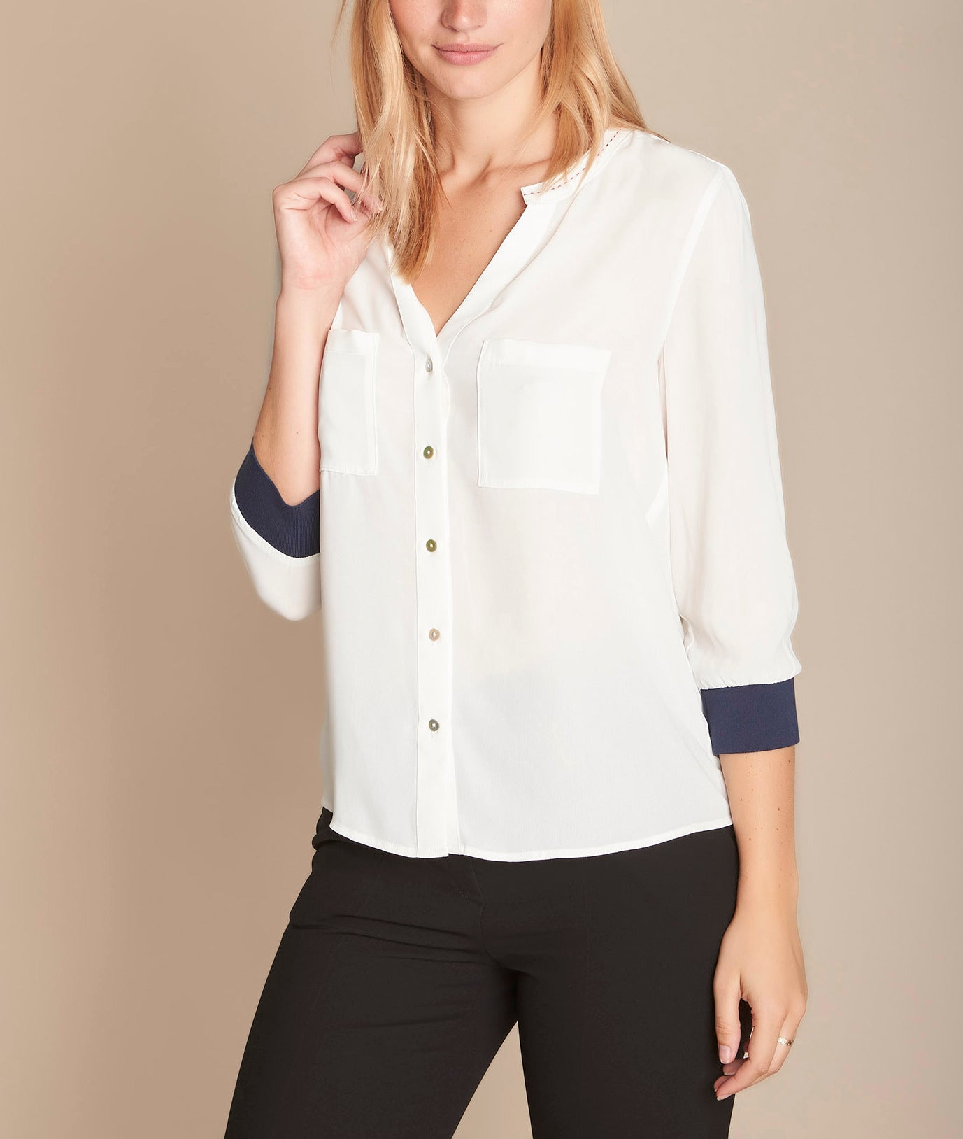 Blouse en polyester recyclé Mulan Faume - seconde main