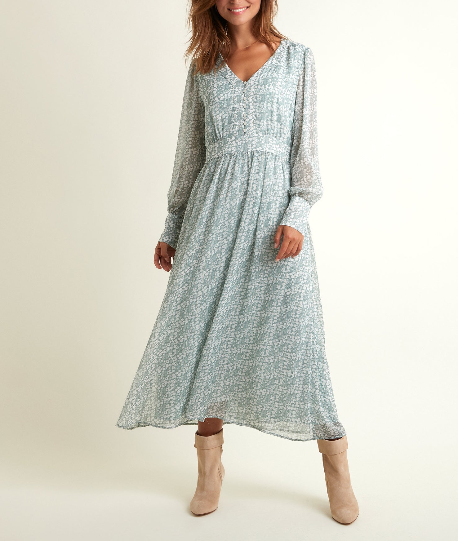 Robe longue imprimée Nety Faume - seconde main