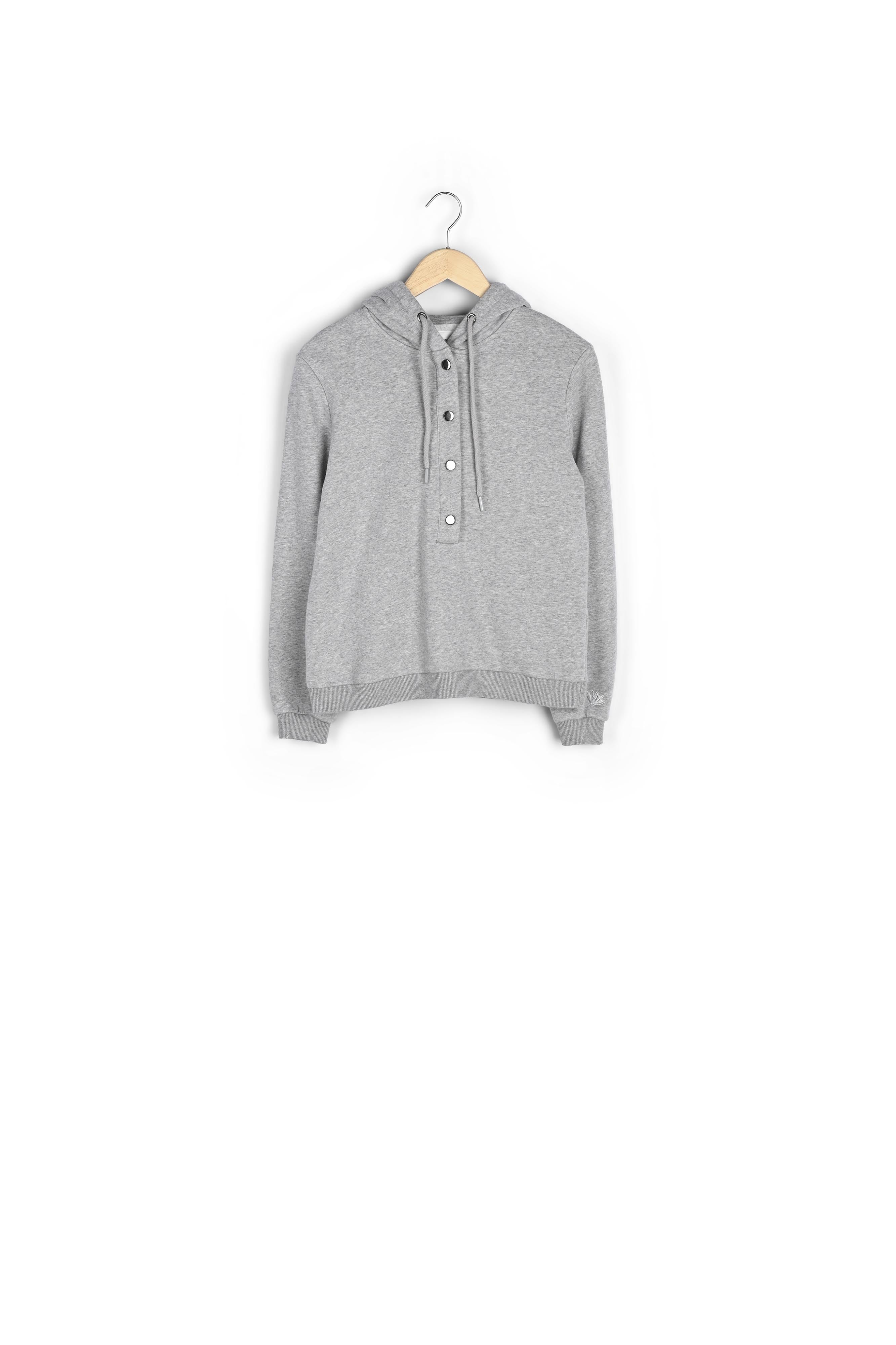 Sweat à capuche gris chiné Dame Faume - seconde main