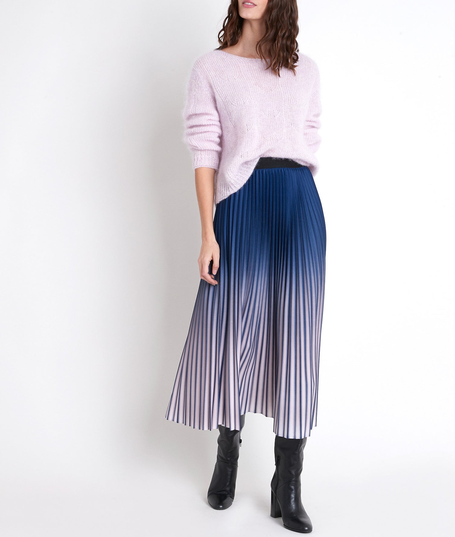 Jupe plissée tie and dye Elara Faume - seconde main