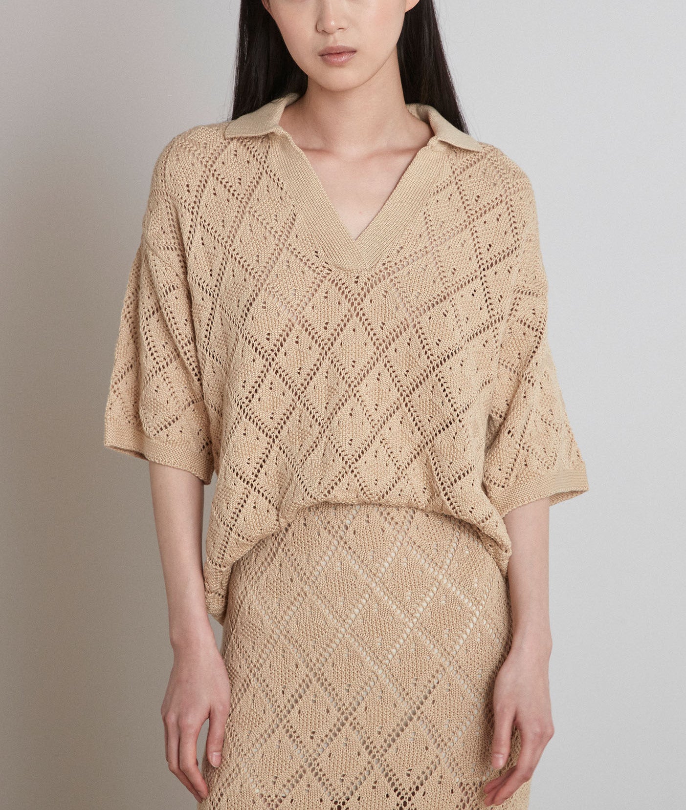 Top en crochet Murray Faume - seconde main