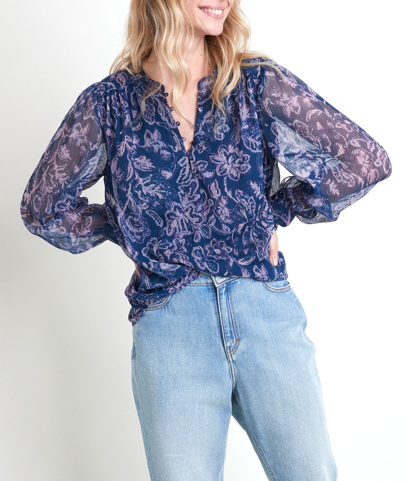 Blouse imprimé fleuri Tunon Faume - seconde main