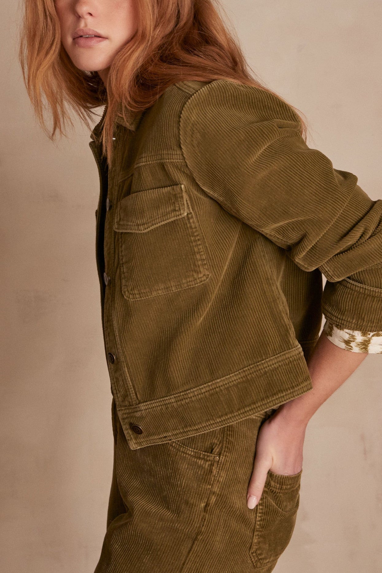 Veste en velours Donna Faume - seconde main