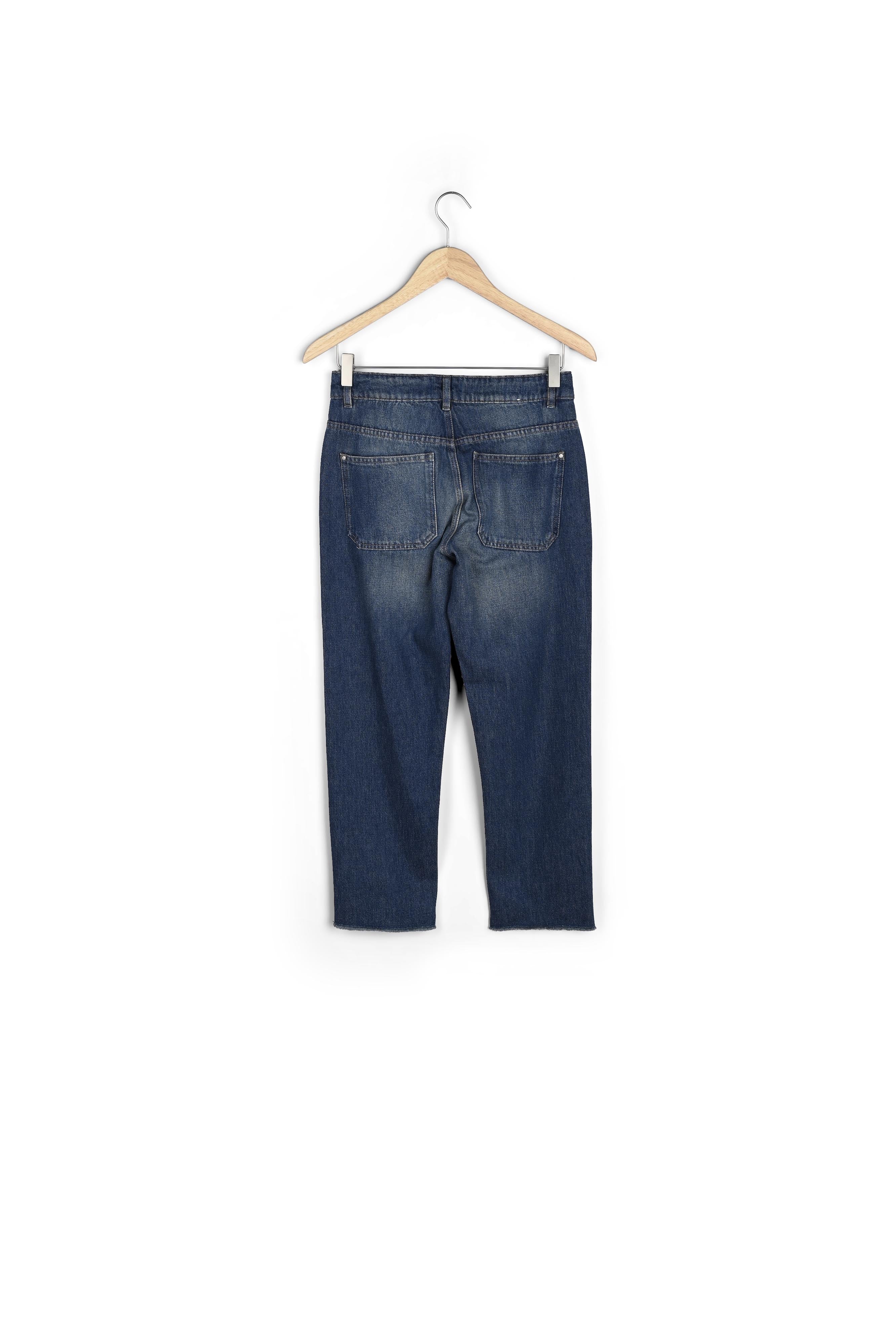 Jean droit à bords francs en coton denim brut Patience Faume - seconde main