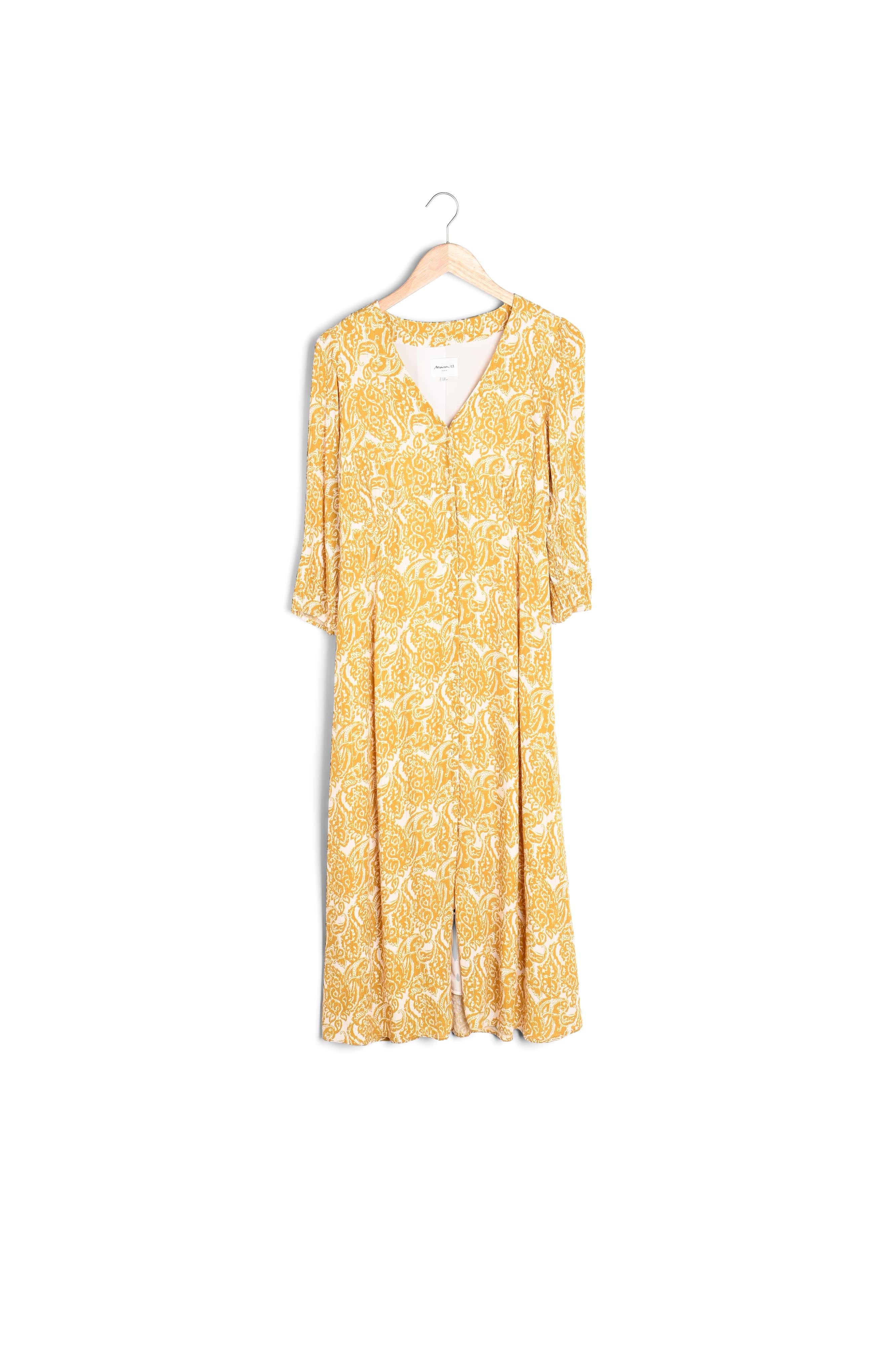 Robe chemise bohème jaune Laurie Faume - seconde main