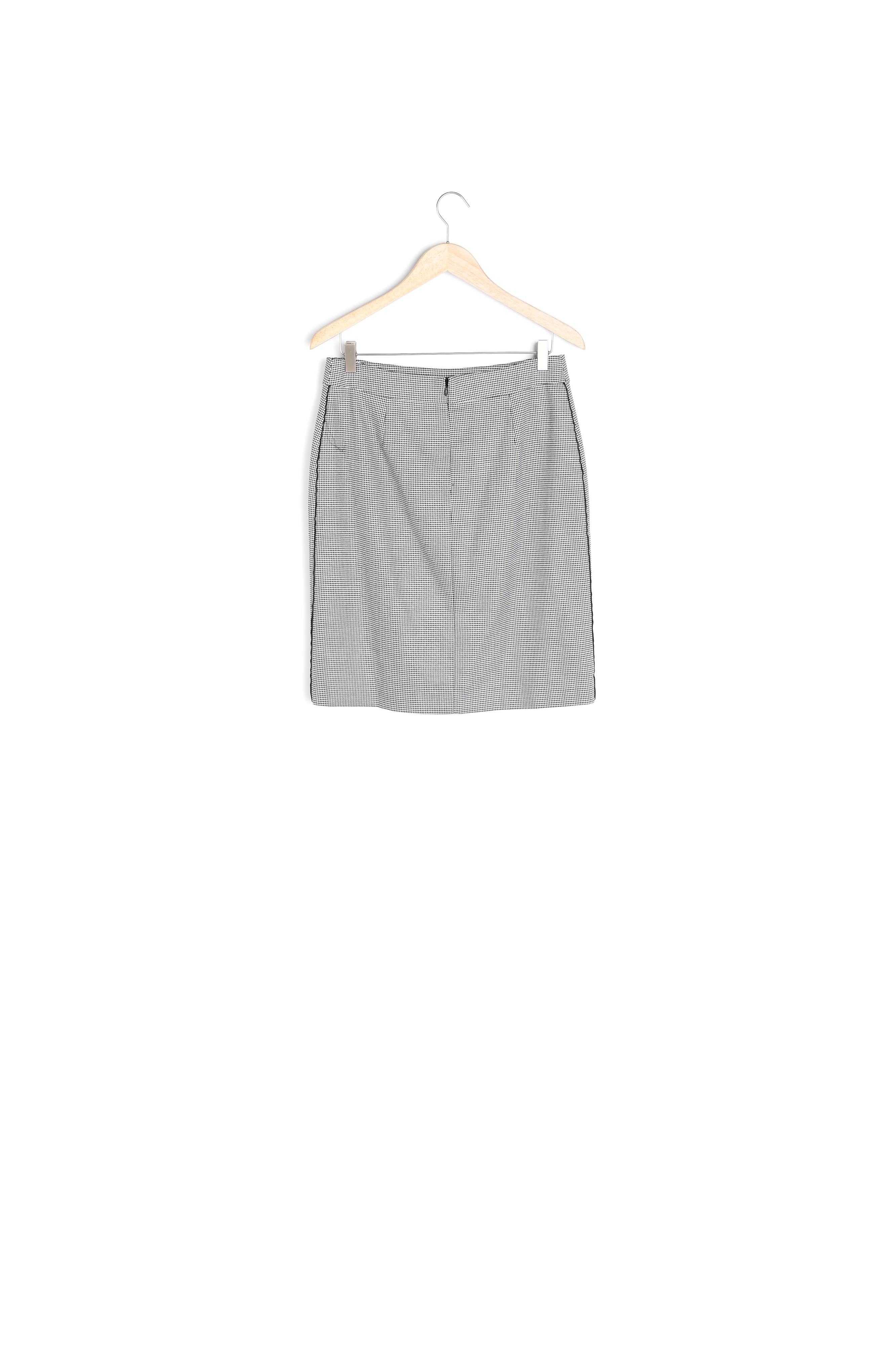 Jupe droite imprimé pied de poule Karla Faume - seconde main