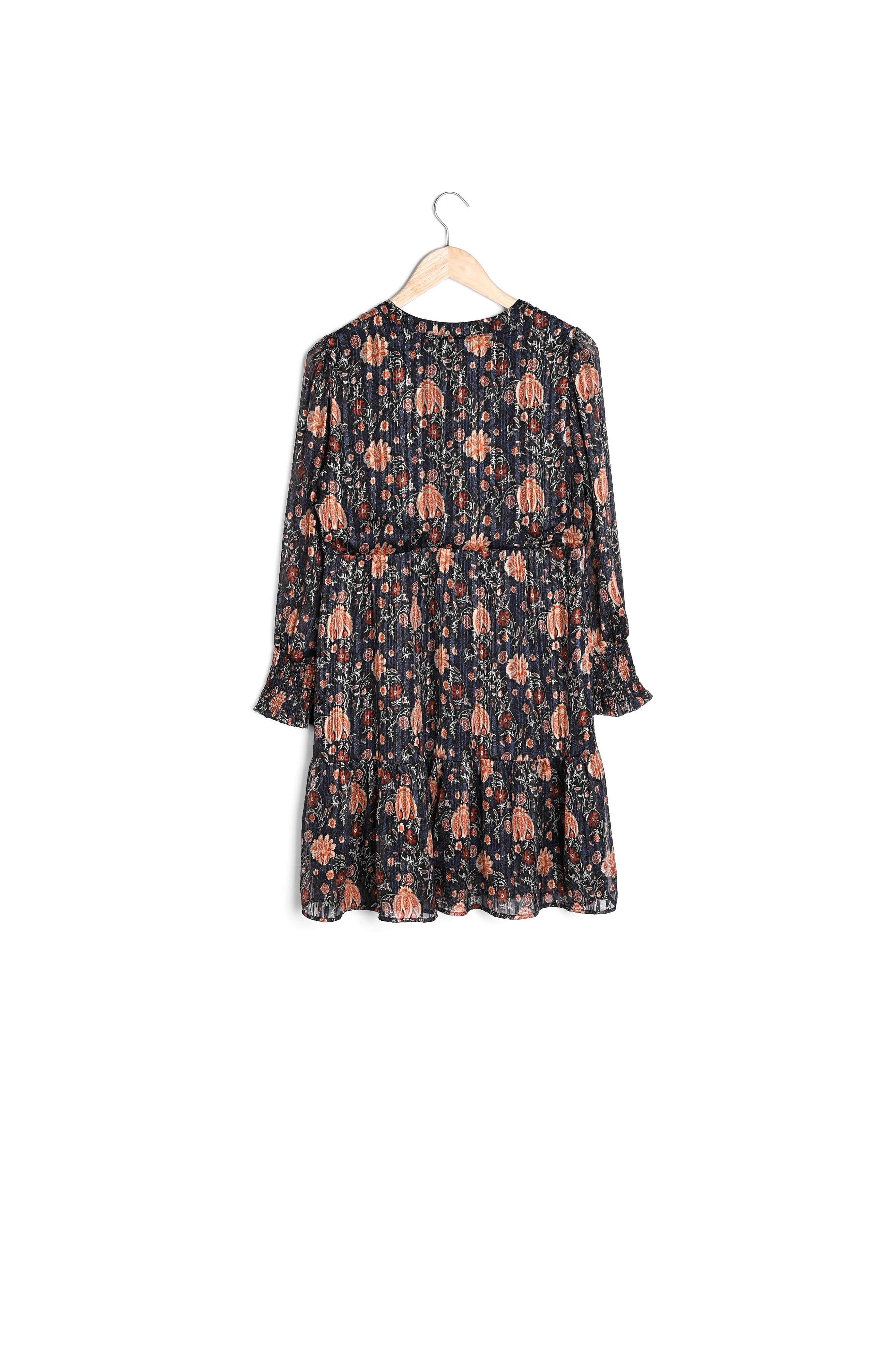 Robe courte imprimée bleu marine Nadira Faume - seconde main