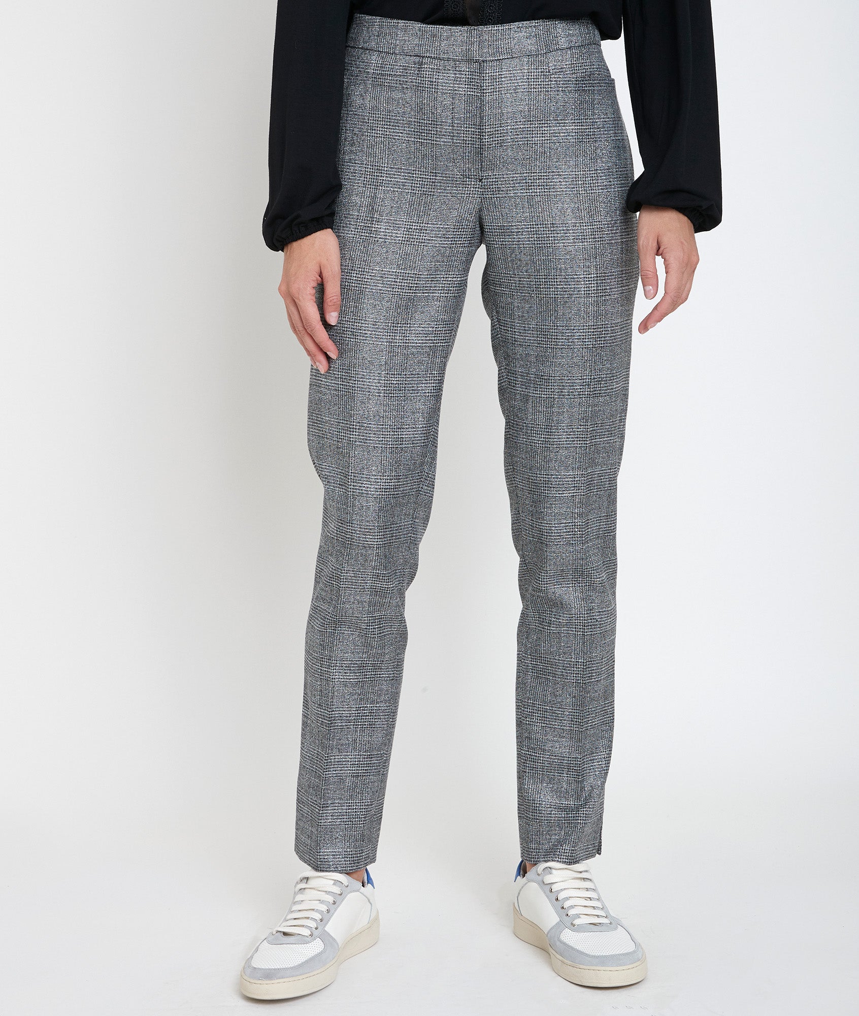 Pantalon cigarette à carreaux Valero Faume - seconde main