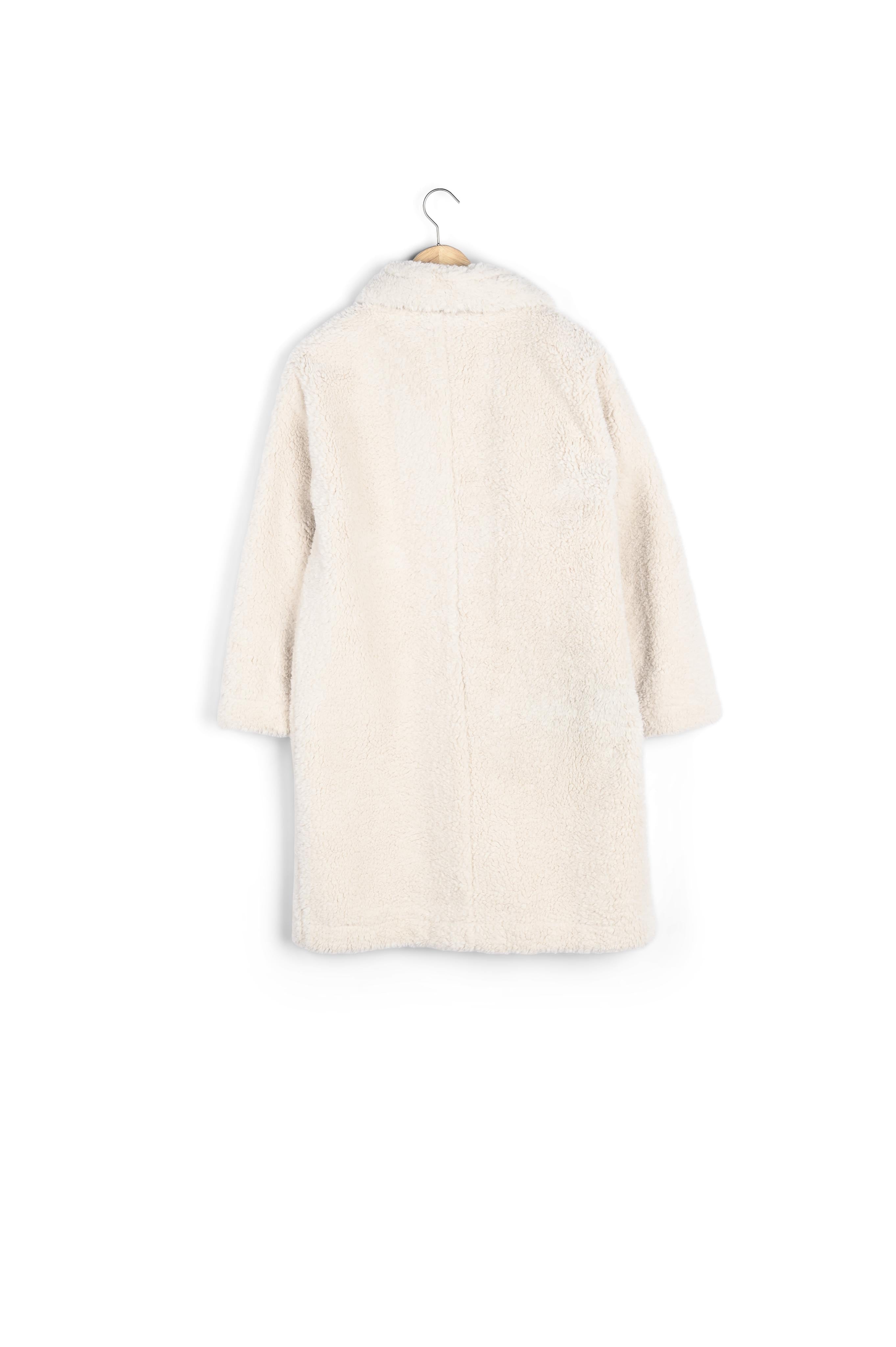 Grand manteau écru effet mouton retourné Laurette Faume - seconde main