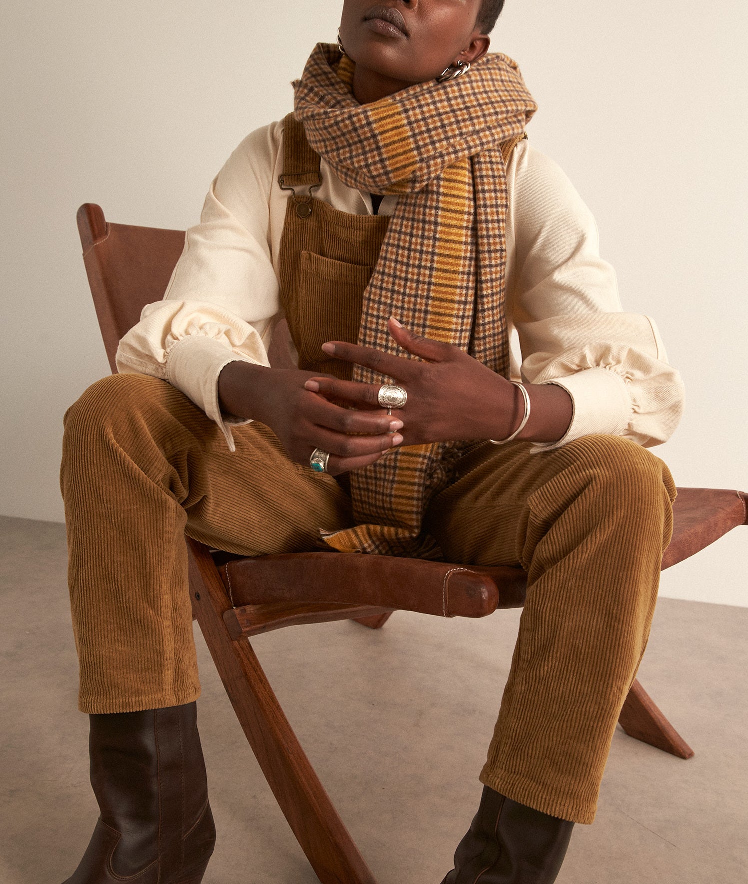 Salopette en velours marron Tiffany Faume - seconde main