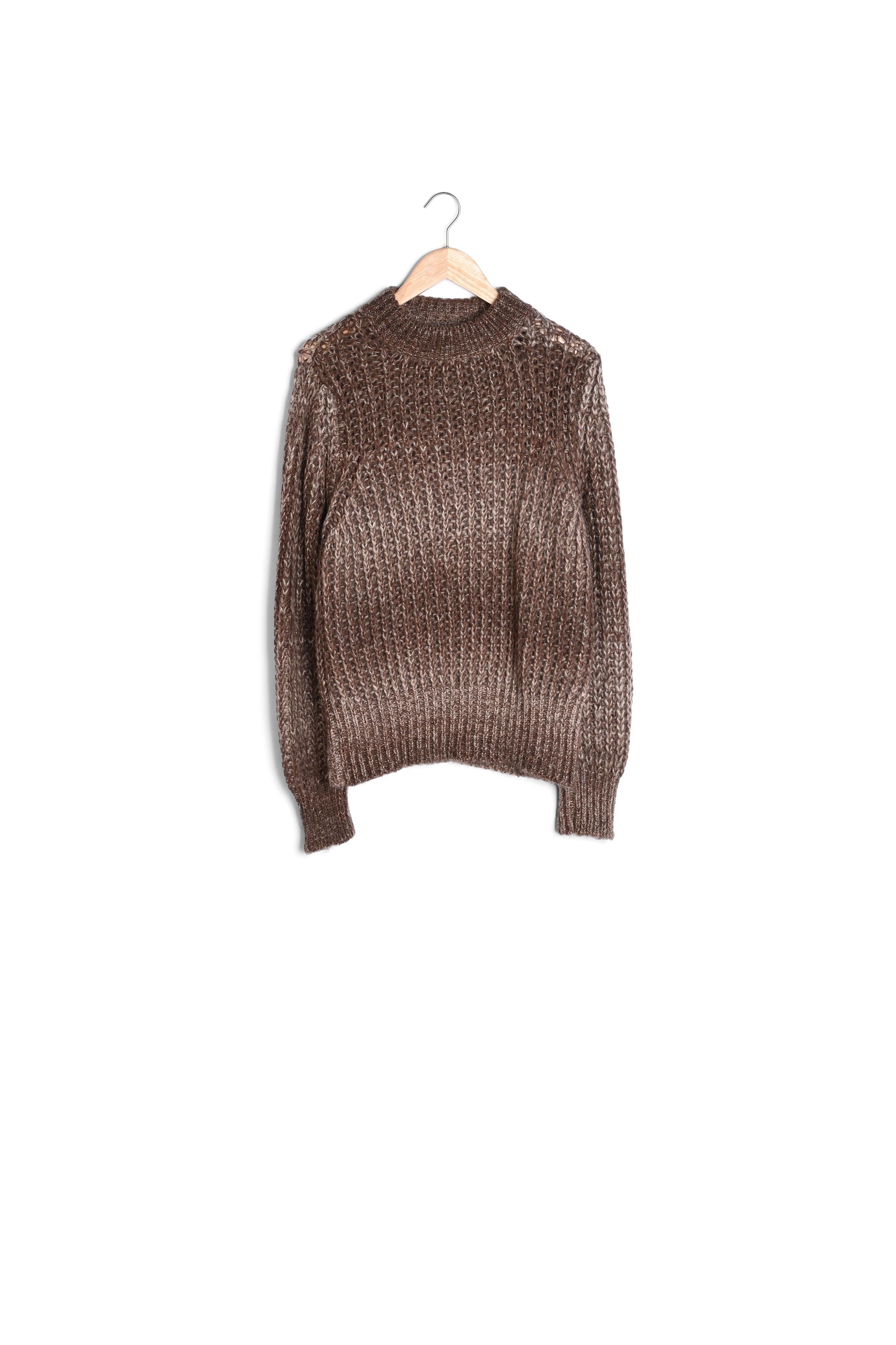 Pull large en mohair marron Bacopa Faume - seconde main