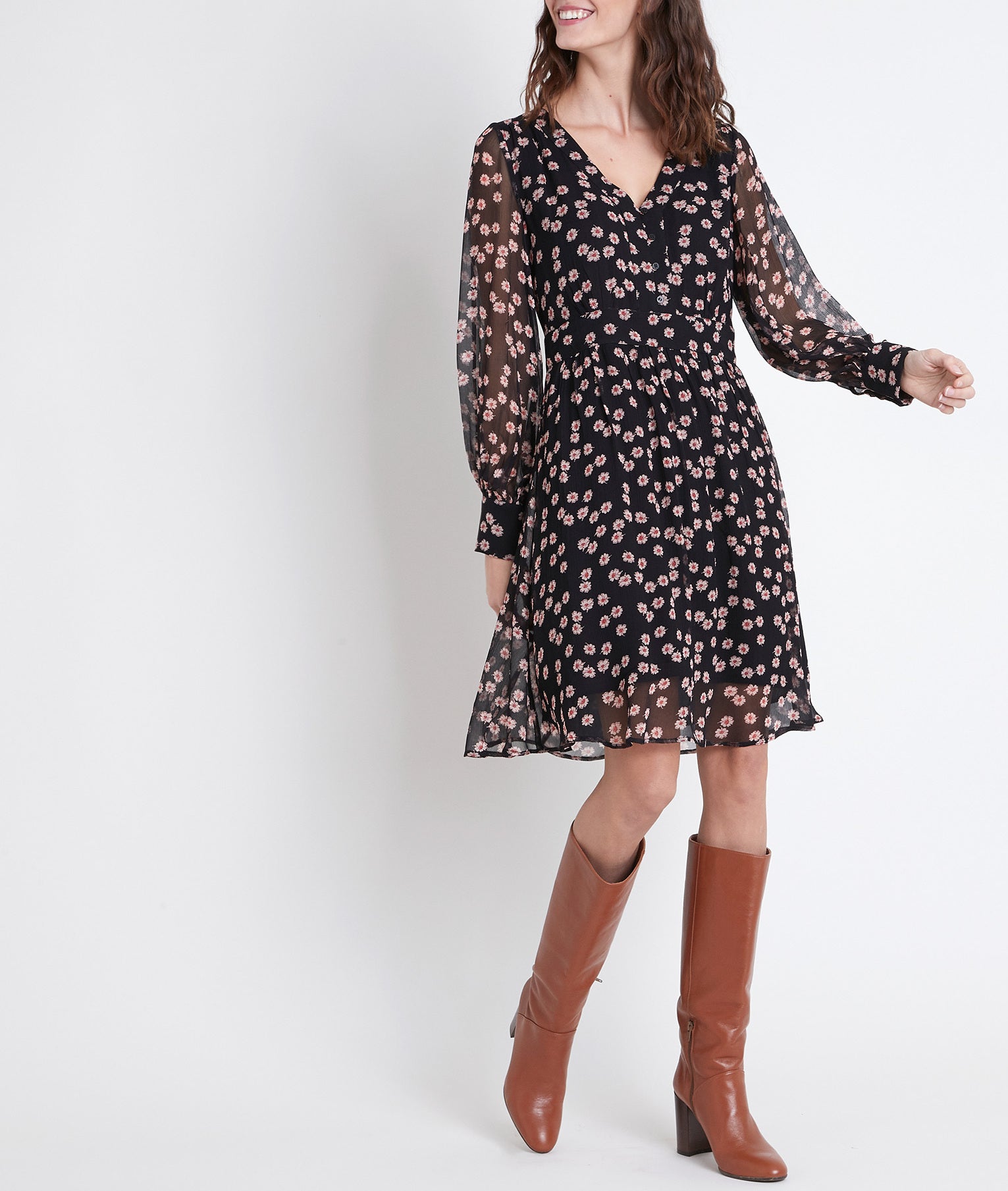 Robe imprimé fleuri Noella Faume - seconde main