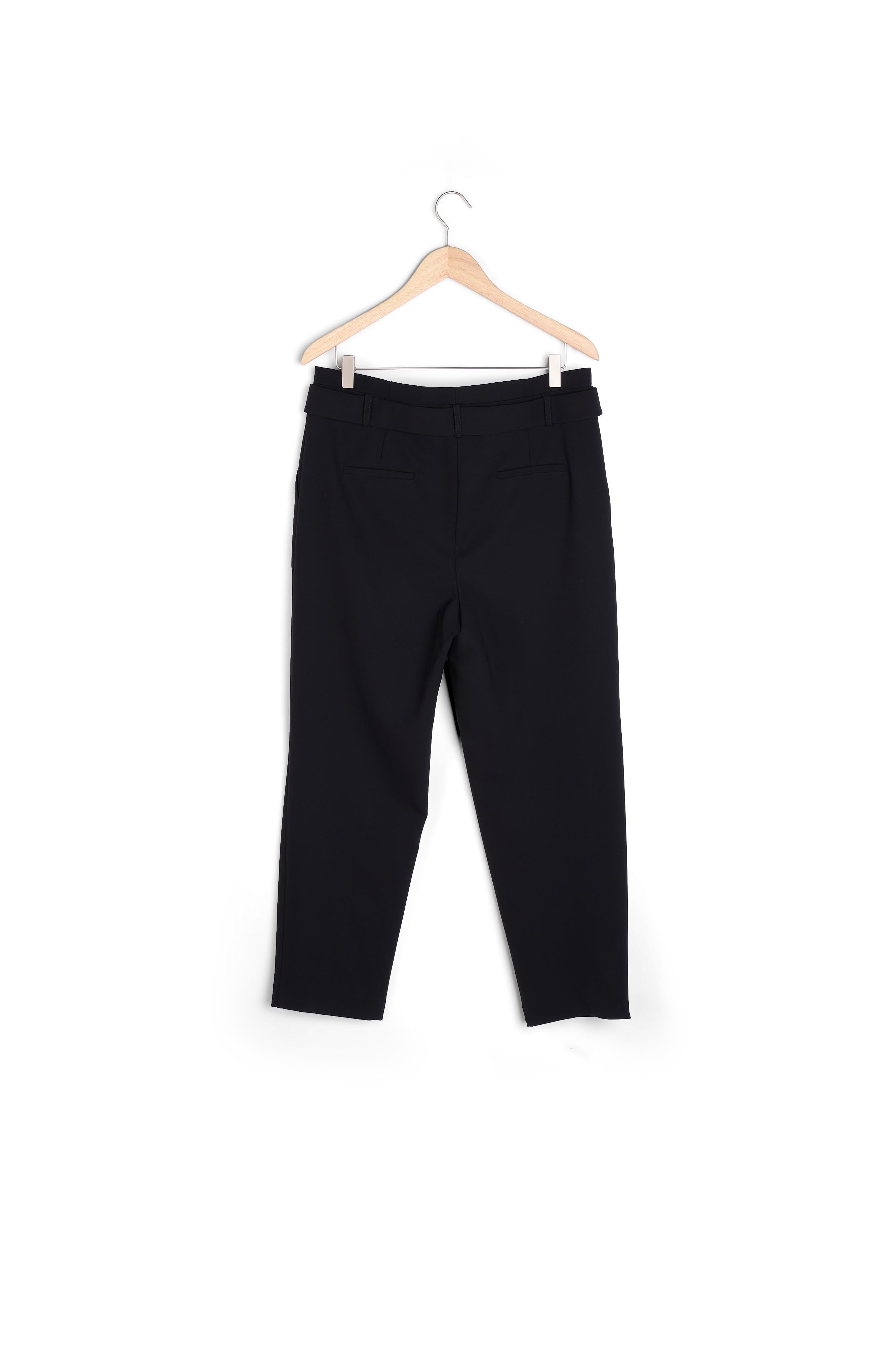 Pantalon de tailleur ceinturé noir Tivio Faume - seconde main