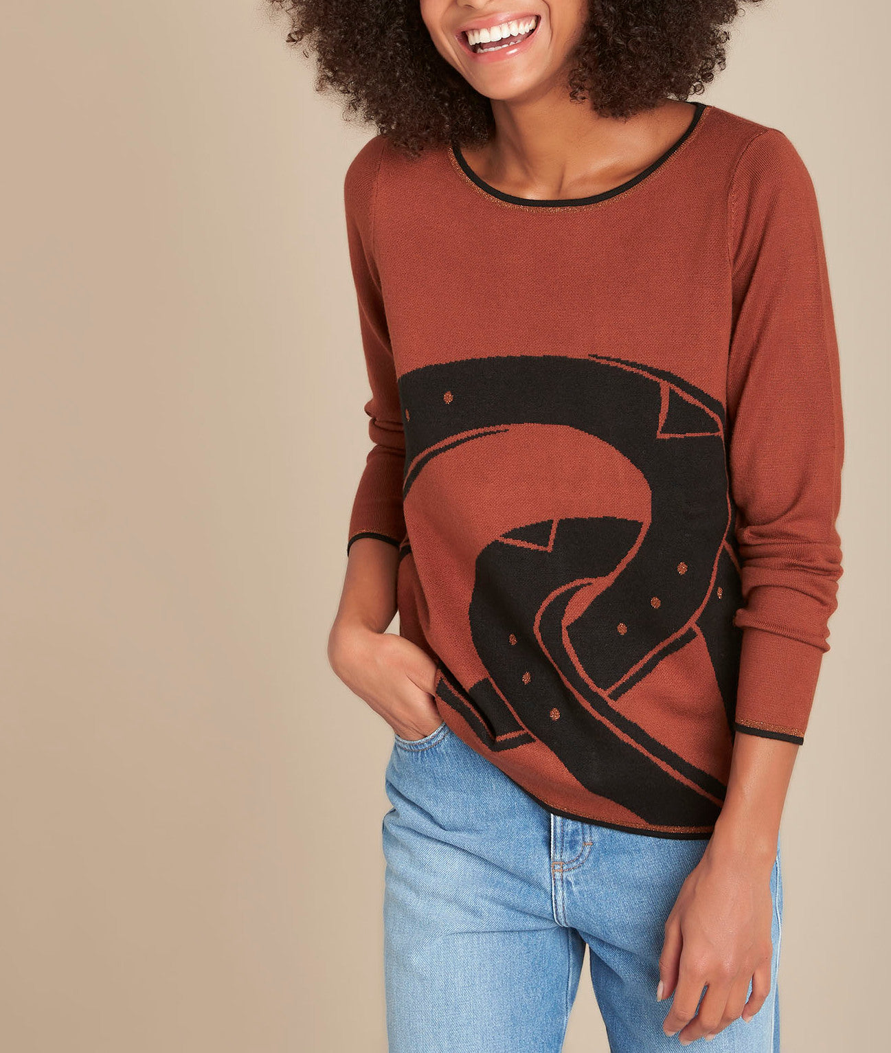 Pull acajou Ferradura Faume - seconde main