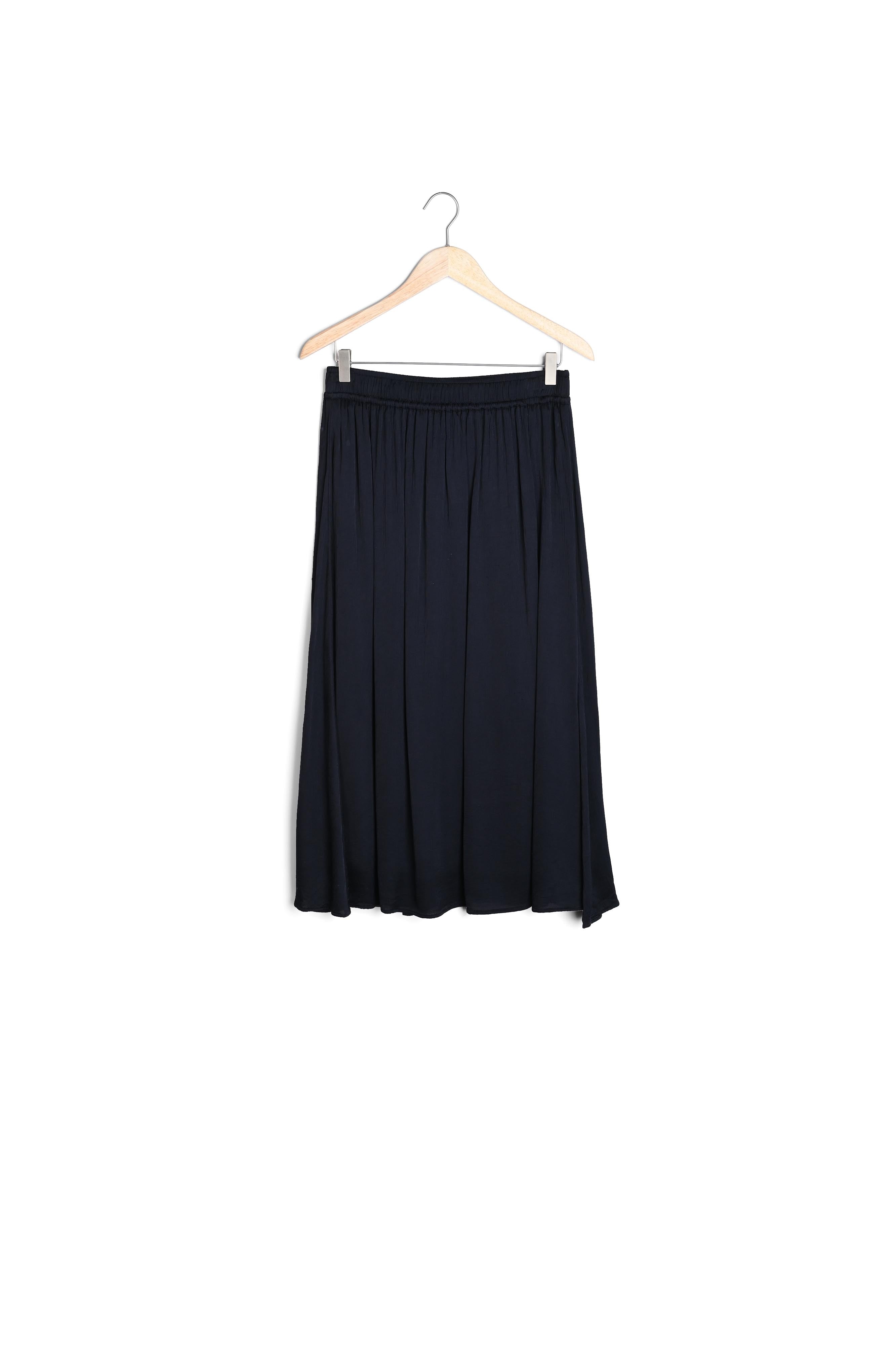 Jupe mi-longue fluide bleu marine Electra Faume - seconde main