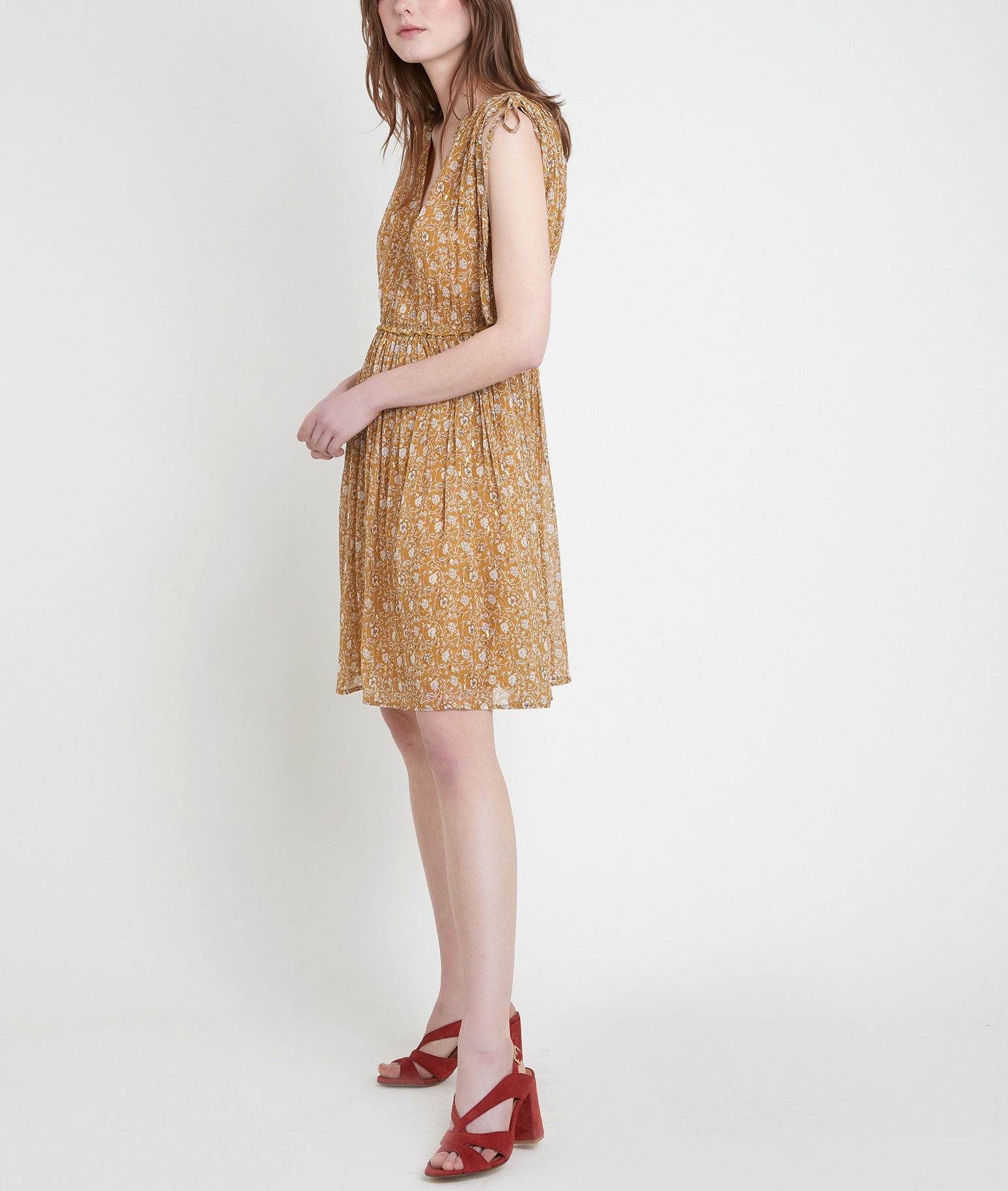 Robe plissée imprime Magali Faume - seconde main