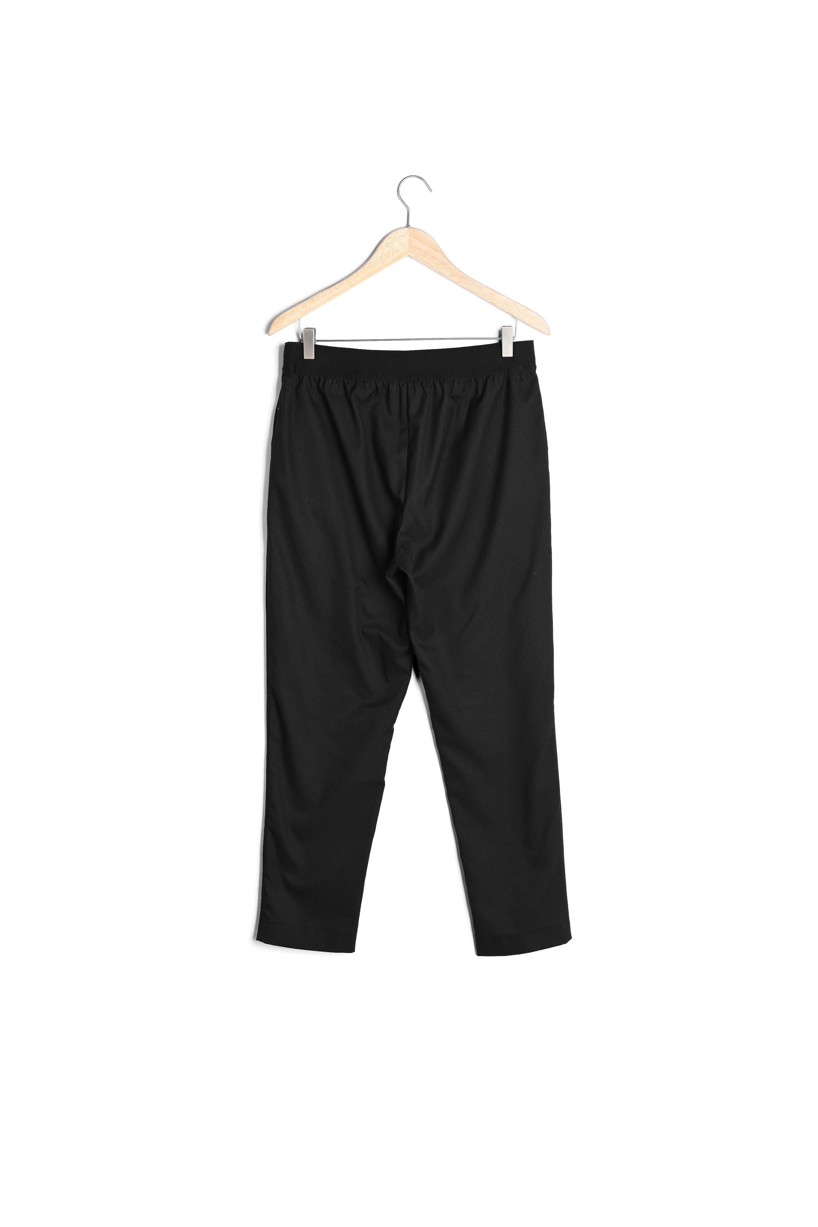 Pantalon cigarette finement rayé marron Drice Faume - seconde main