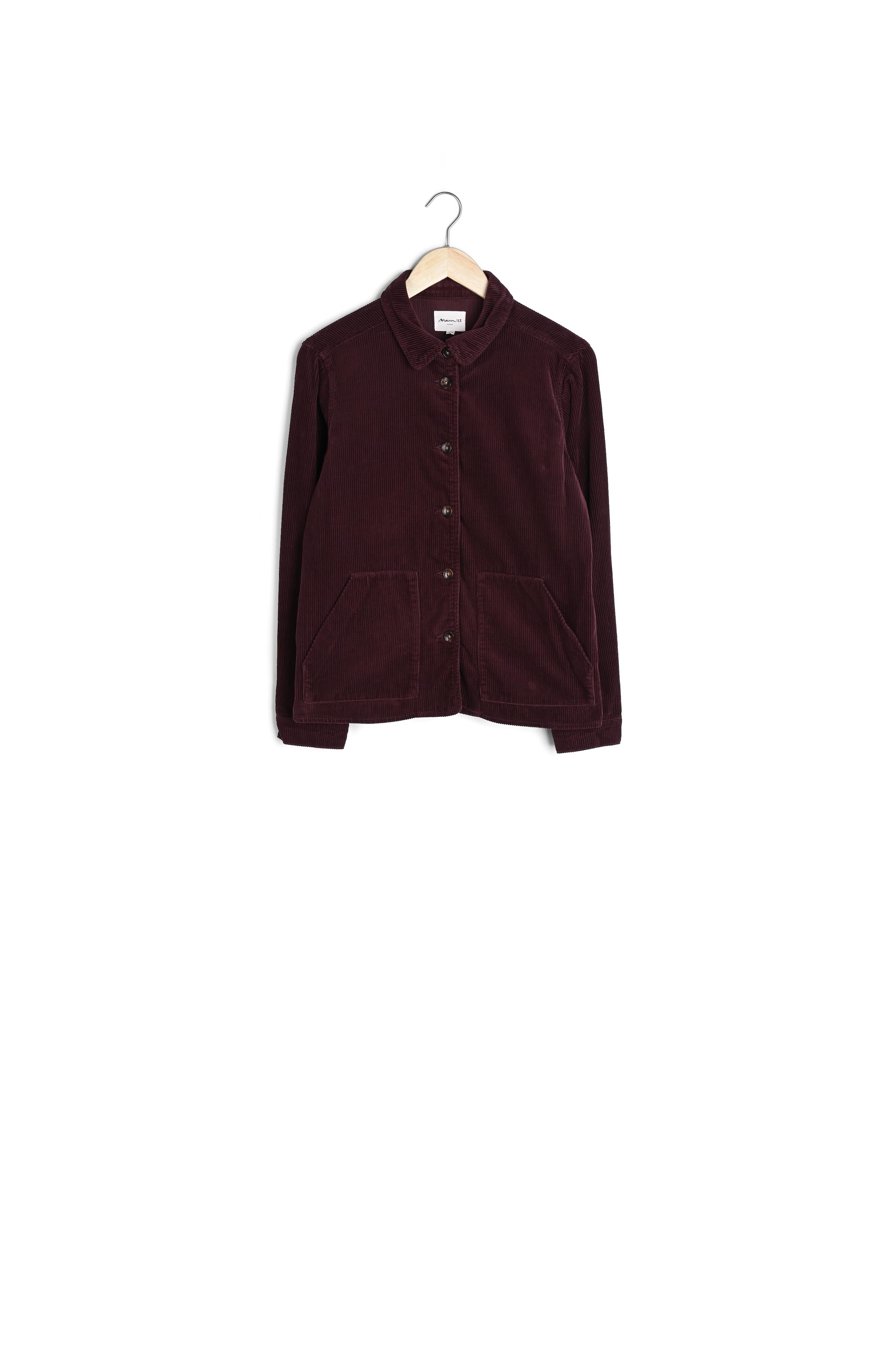 Veste de travail en velours côtelé bordeaux Romea Faume - seconde main