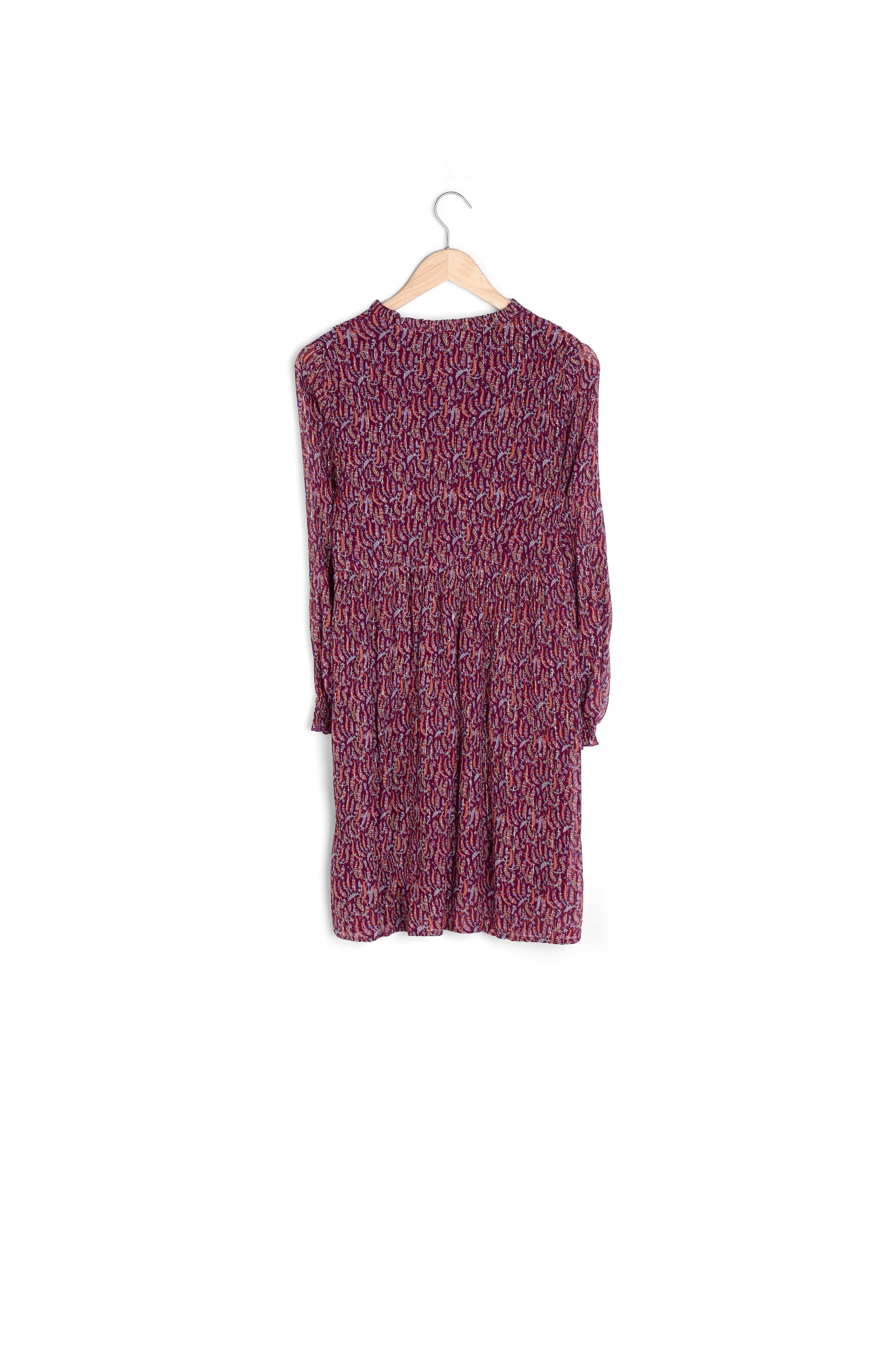 Robe grenat imprimée Colombe Faume - seconde main