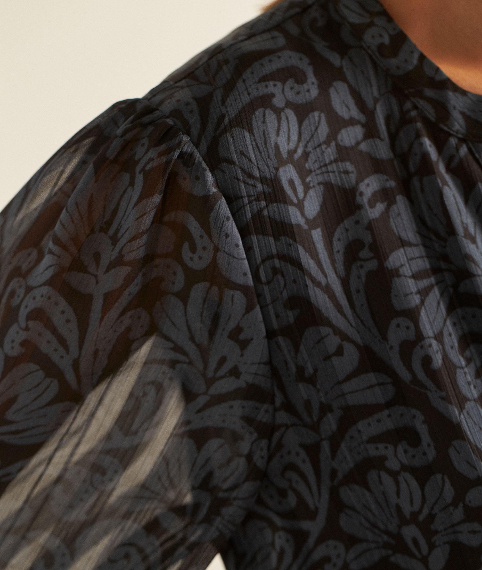 Robe courte imprimée bleue Calypso Faume - seconde main