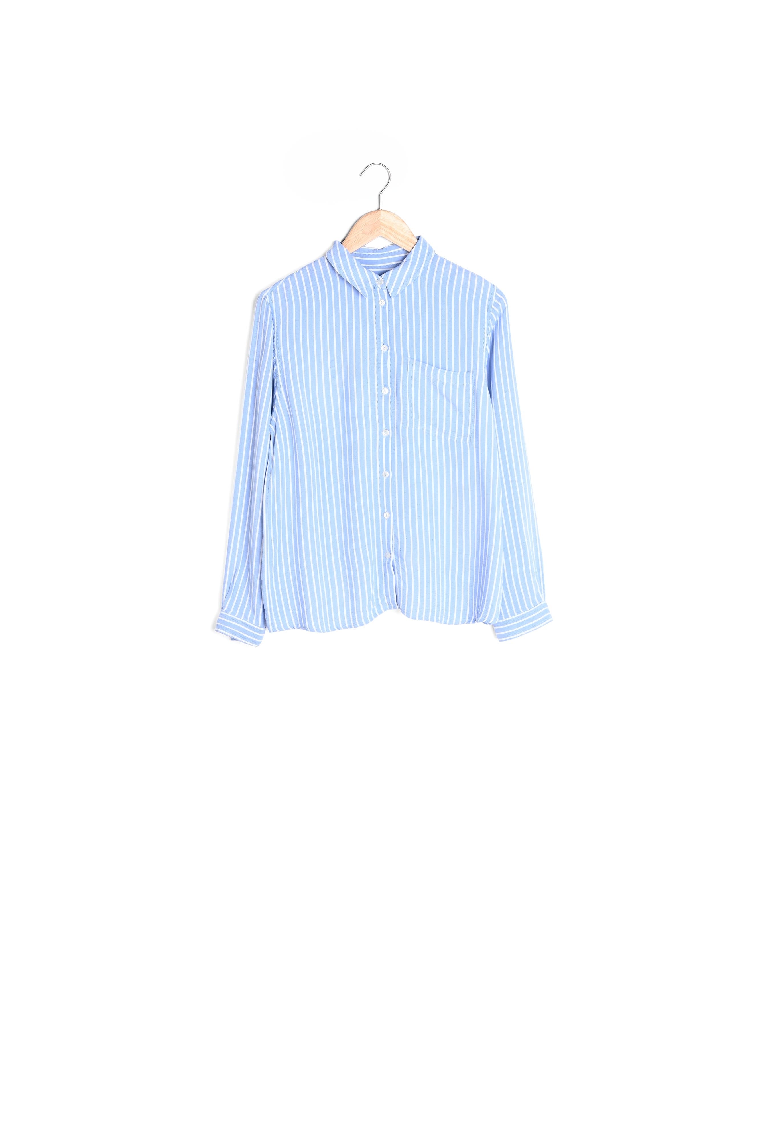 Chemise fluide à rayures bleu ciel Ladila Faume - seconde main