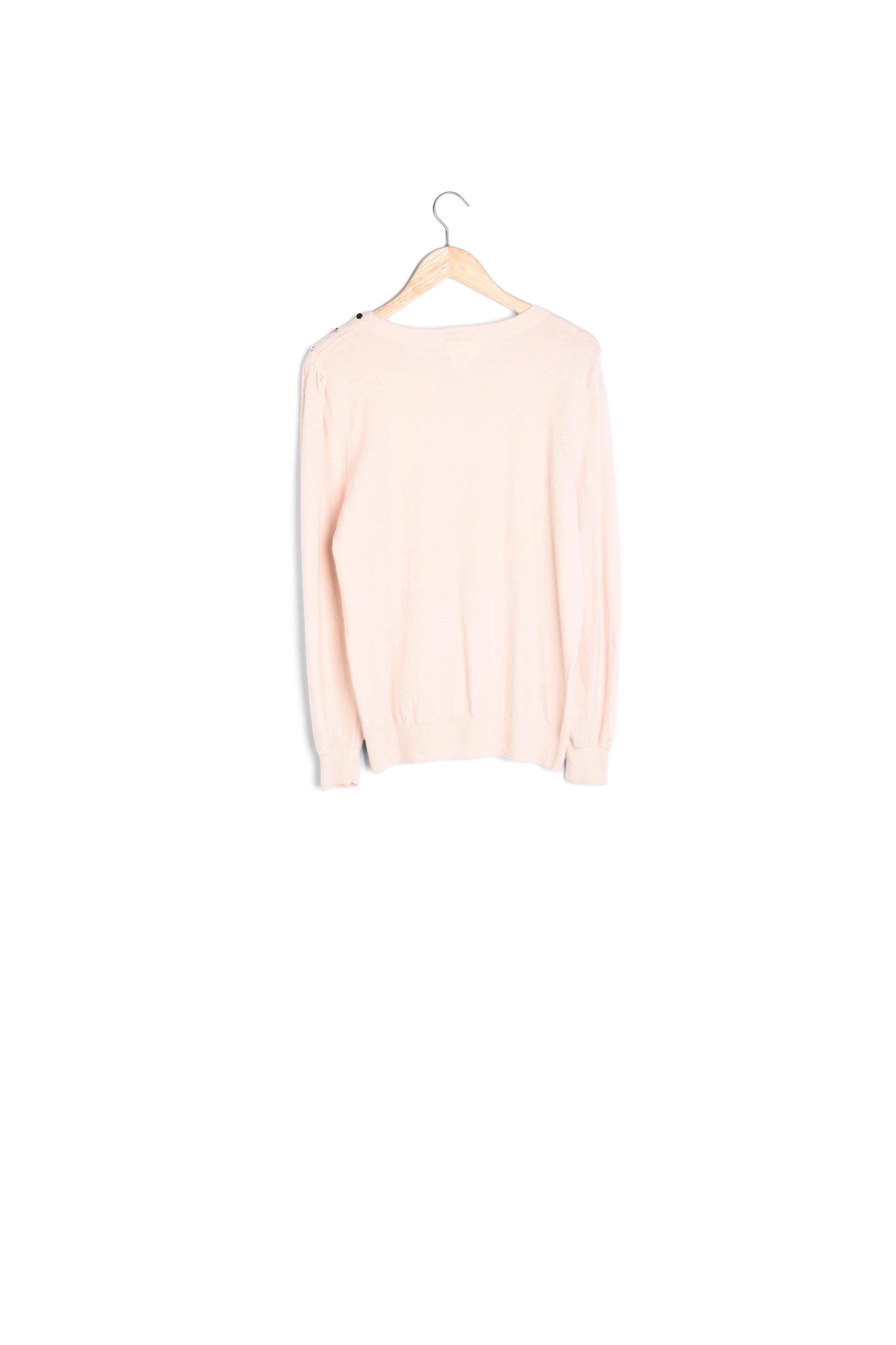 Pull à manches bouffantes poudré Trystan Faume - seconde main