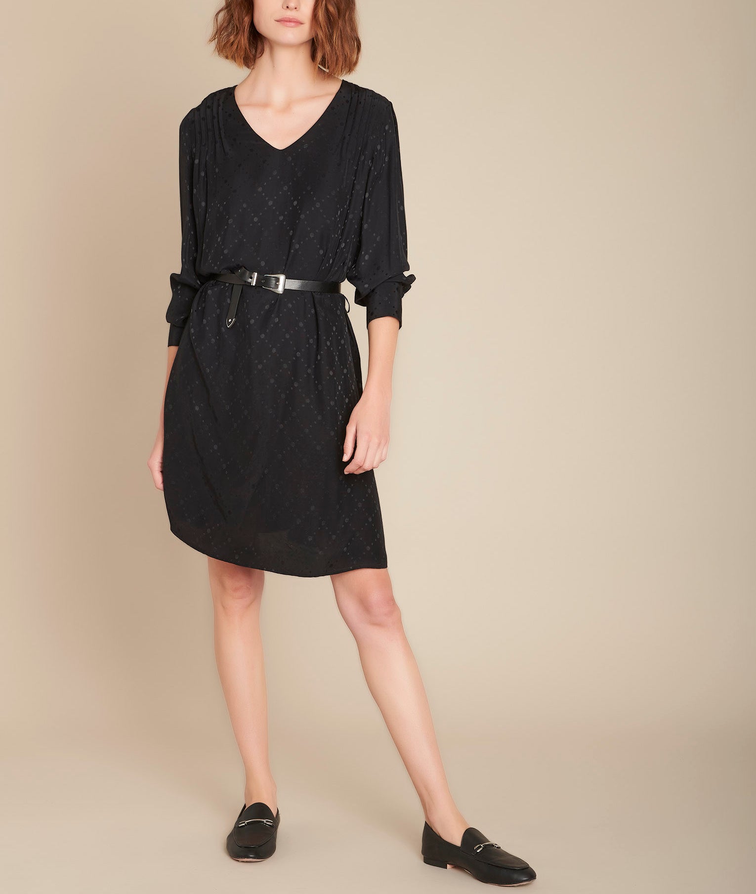 Robe en jacquard ceinturée Iliesse Faume - seconde main