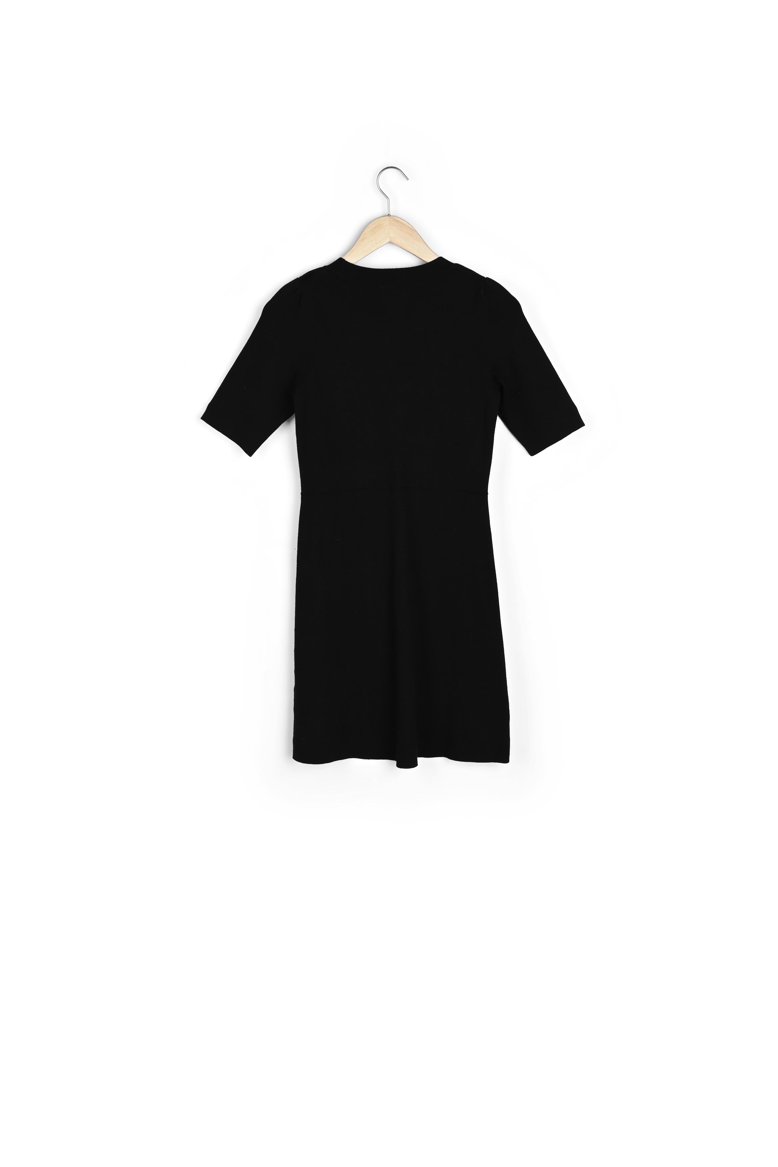 Robe en maille noire à manches courtes Shanaz Faume - seconde main