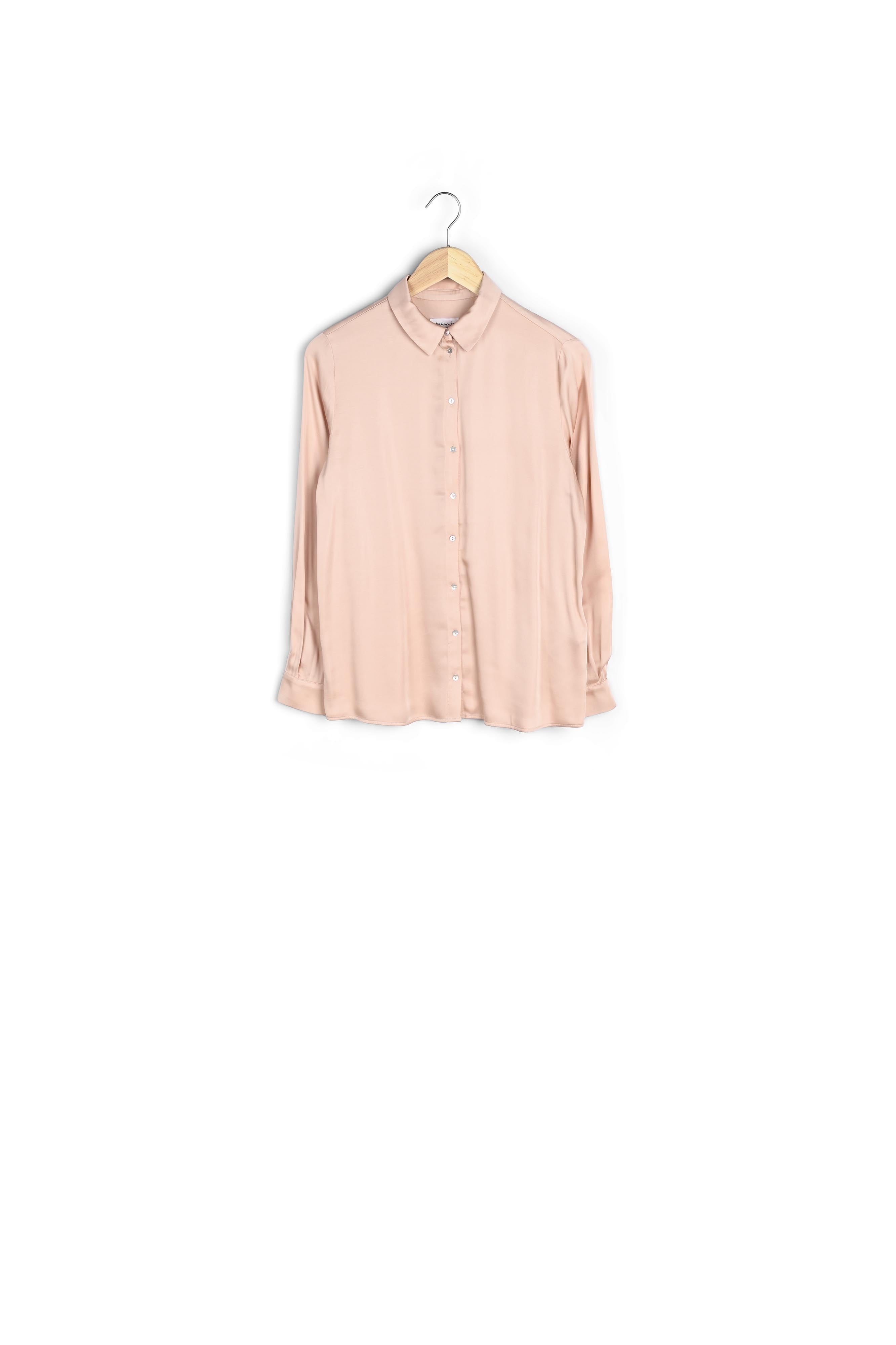 Chemise fluide à l'aspect satiné poudre Carla Faume - seconde main