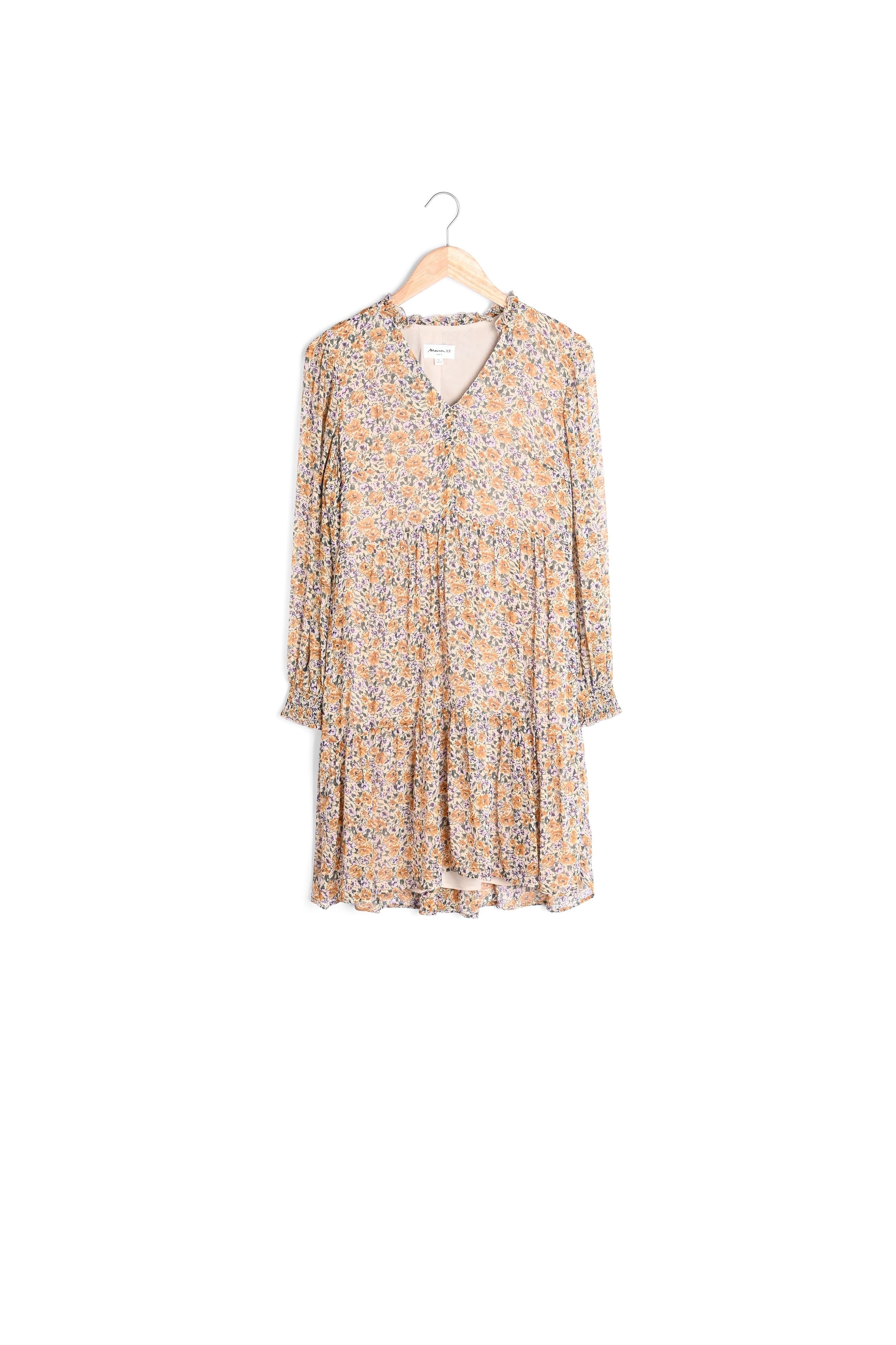 Robe courte imprimée écru Nathy Faume - seconde main