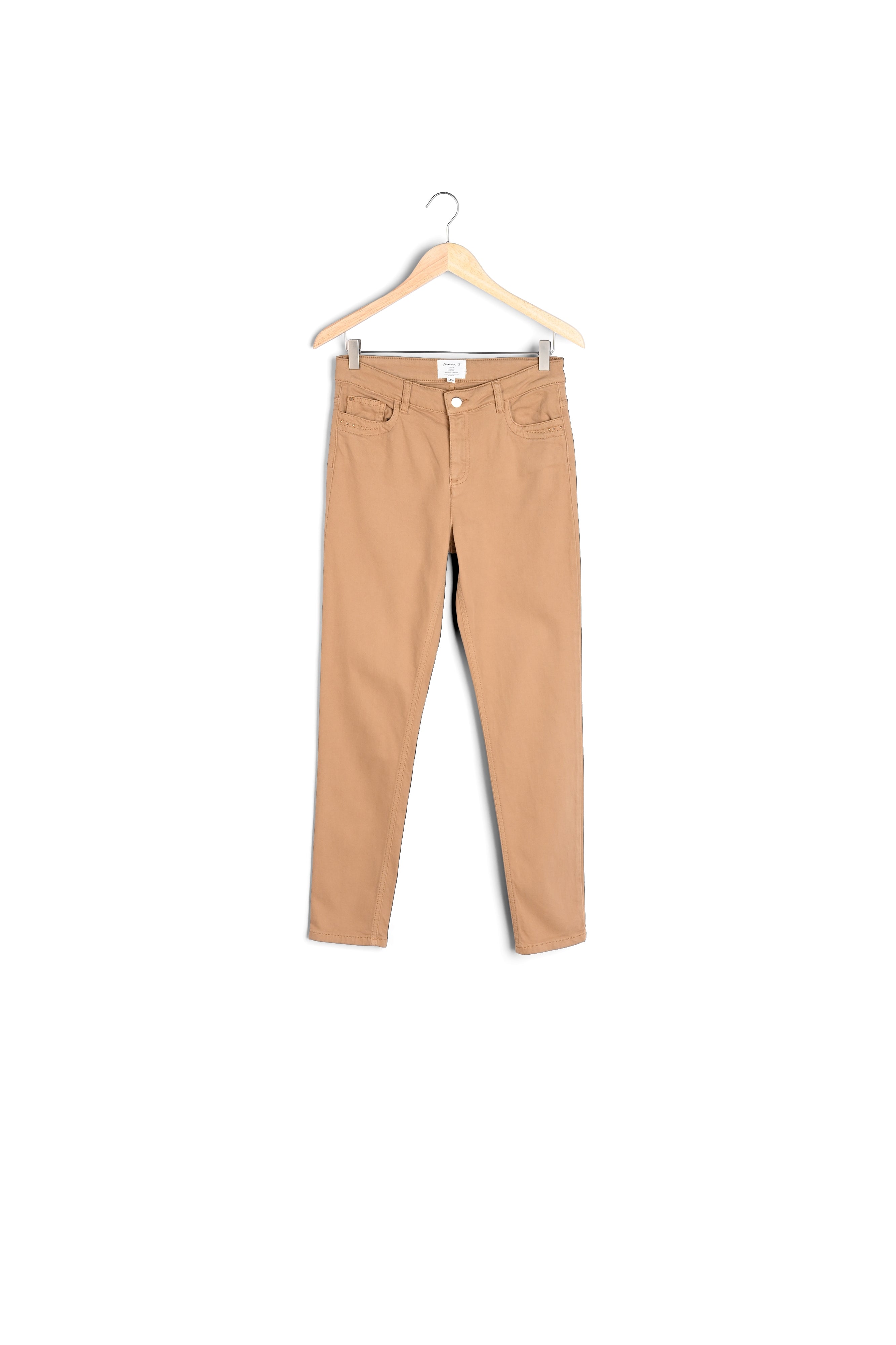 L'iconique slim jean en coton recyclé beige Suzy Faume - seconde main