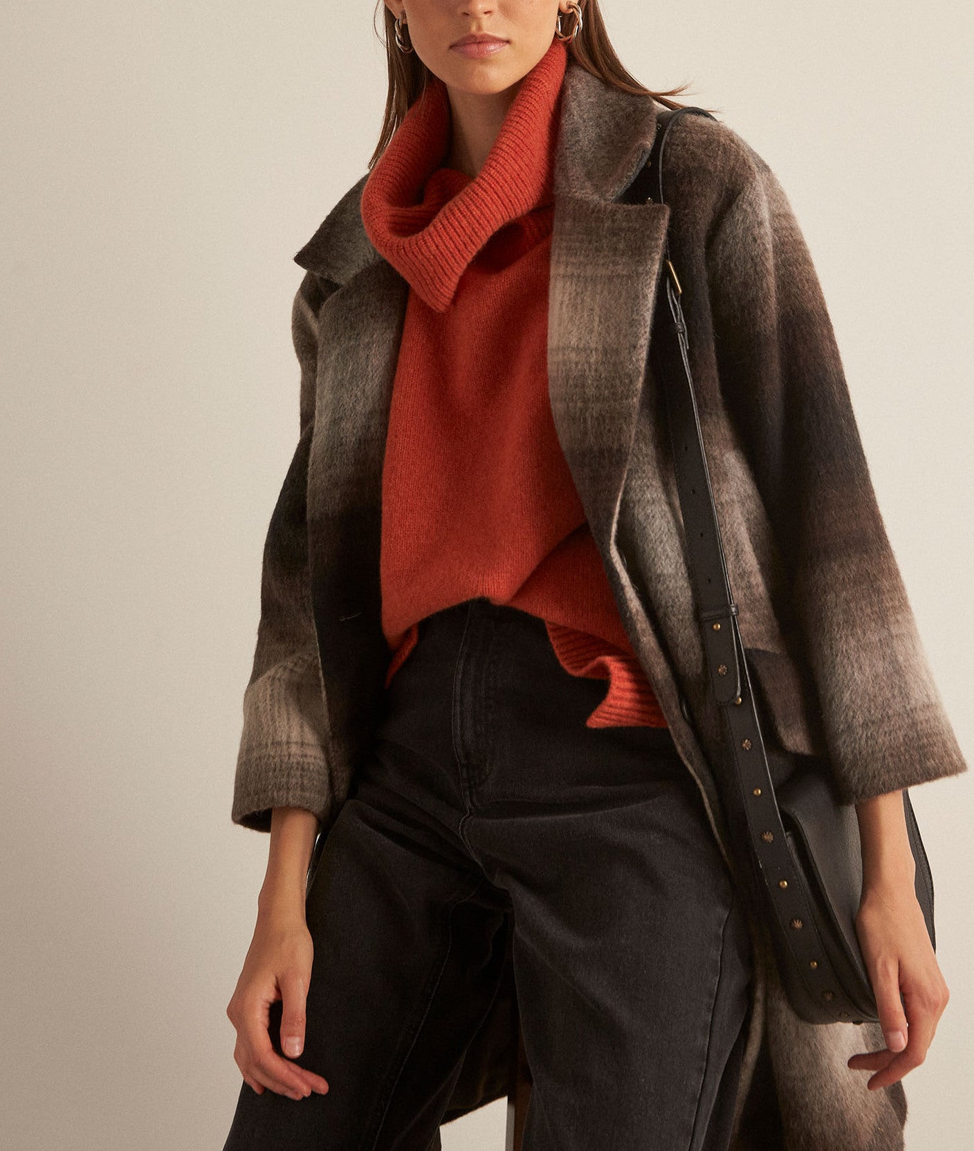 Pull sans manches en laine responsable orange Barclay Faume - seconde main