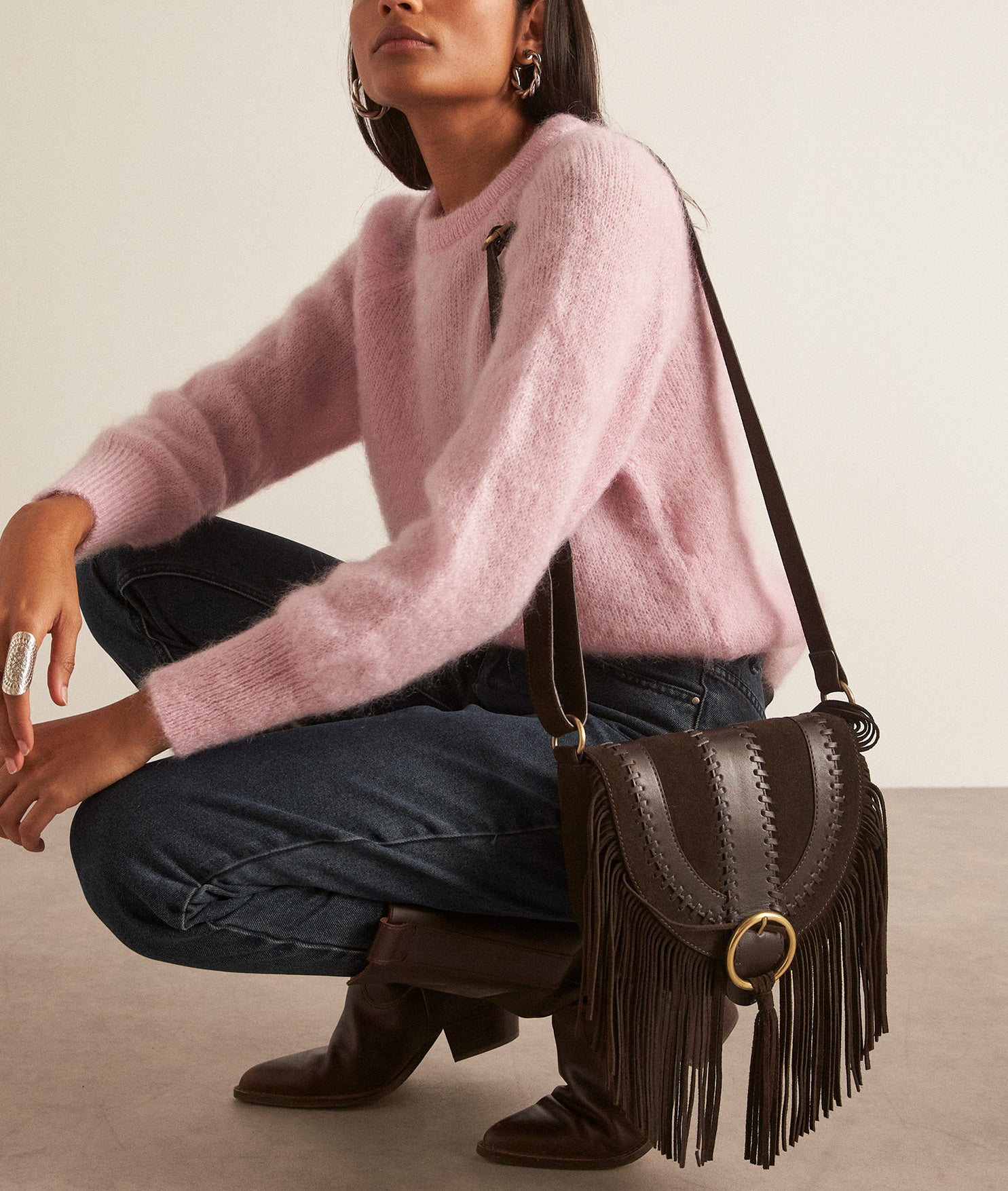 Pull oversize en mohair primerose Bakari Faume - seconde main