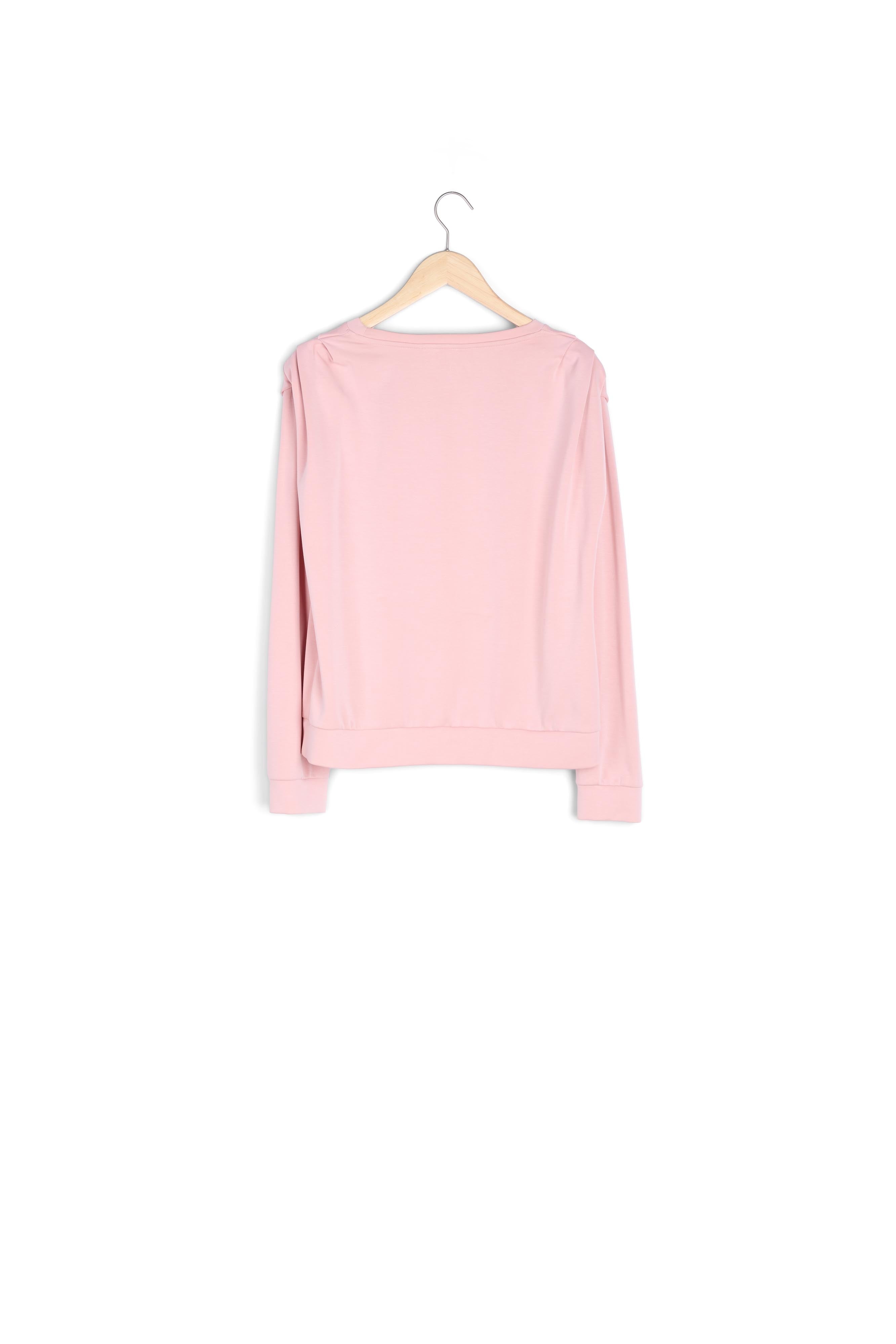 Sweat rose à épaulettes Ice Faume - seconde main