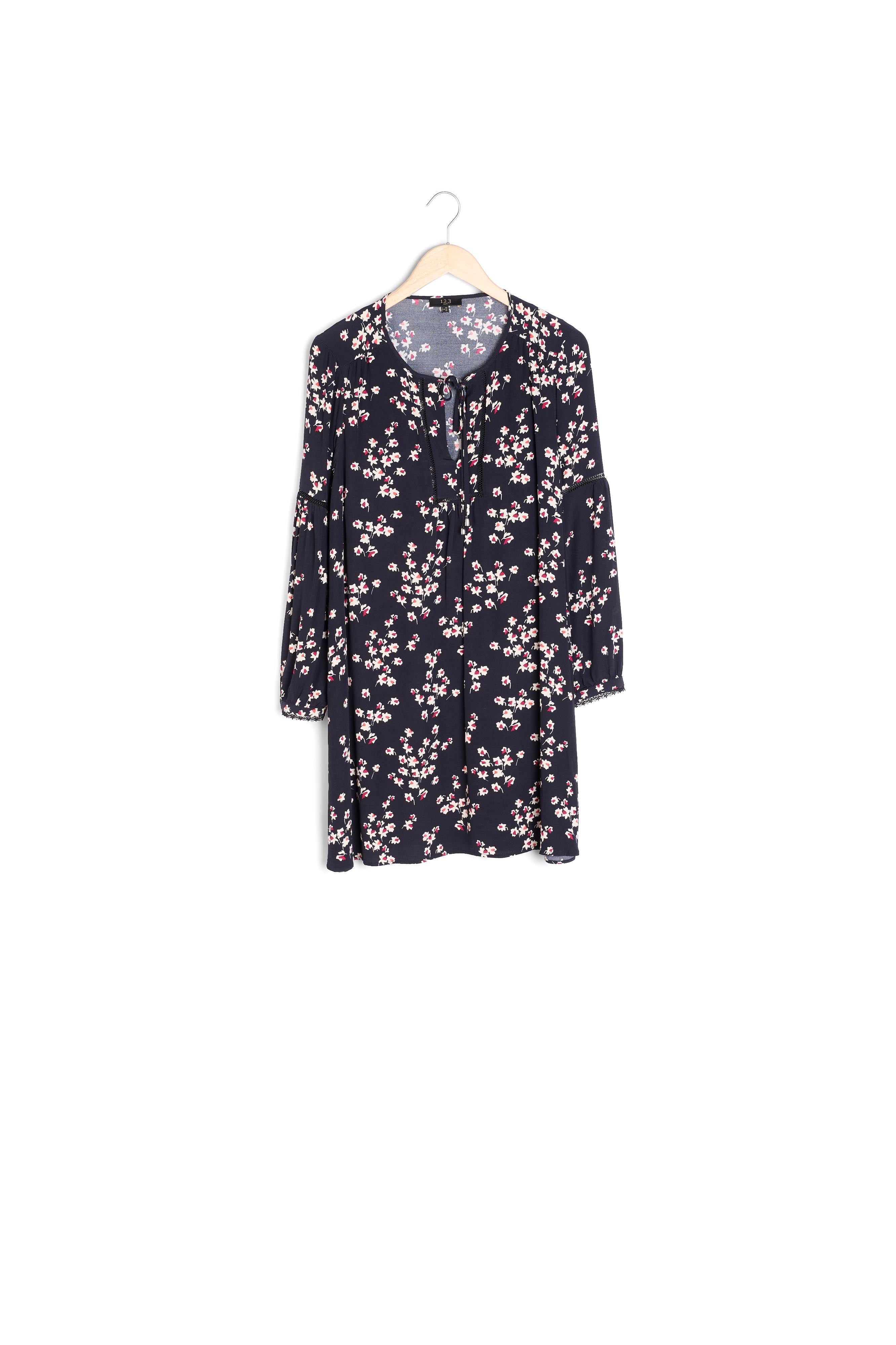 Robe noire imprimé fleuri Lava Faume - seconde main