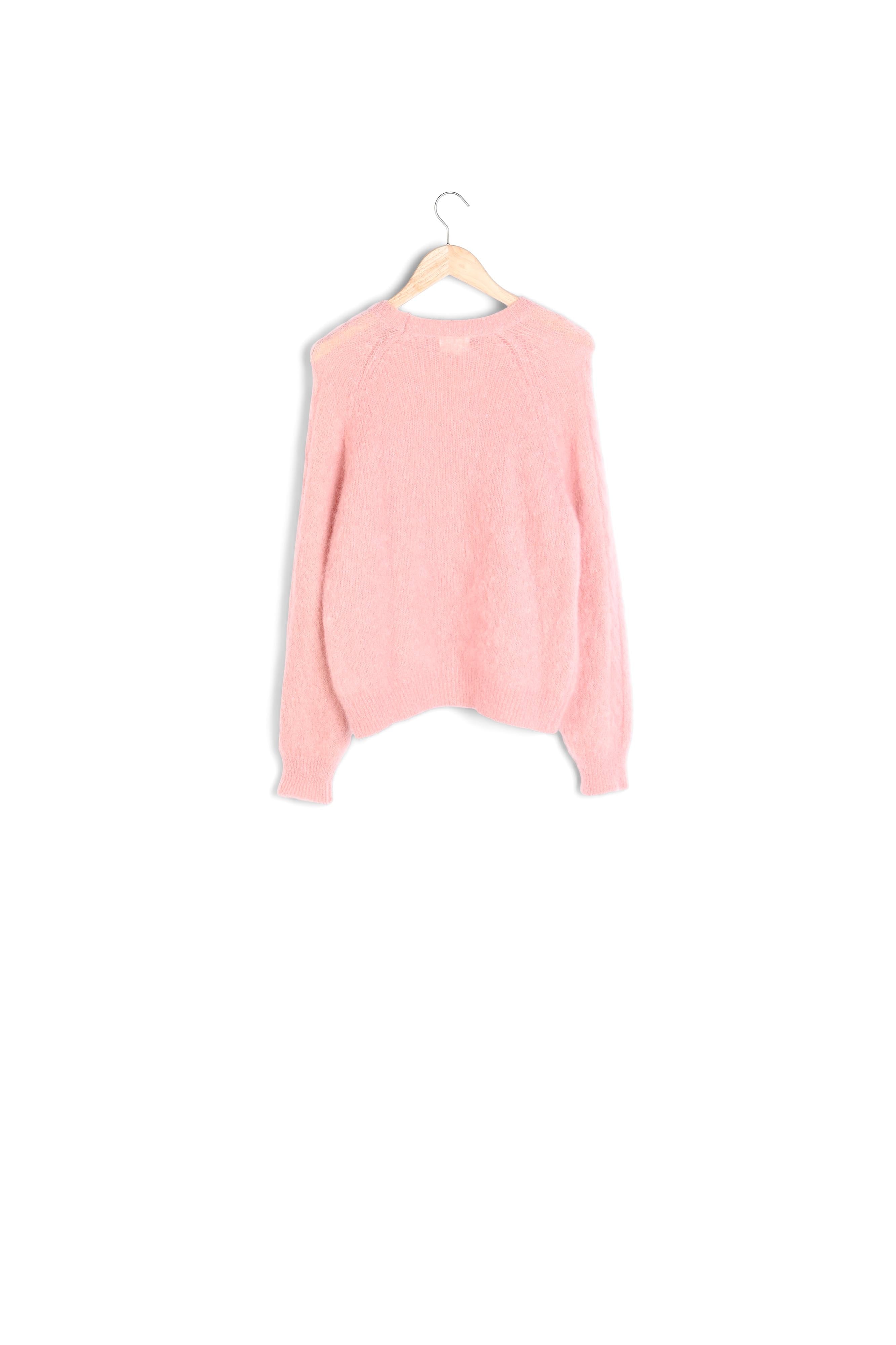Pull oversize en mohair rose Tasha Faume - seconde main