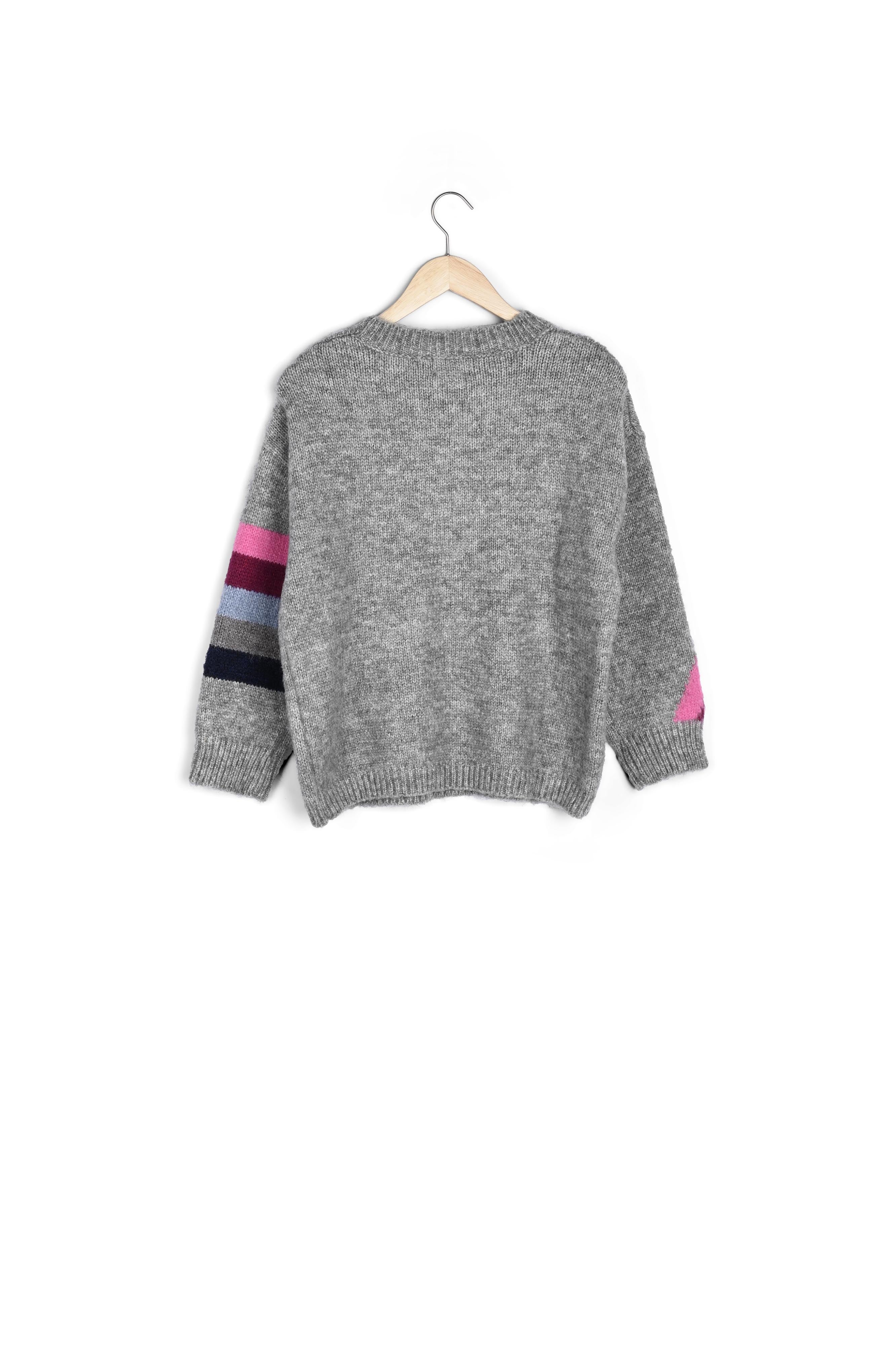 Pull oversize à bandes gris Tatoo Faume - seconde main