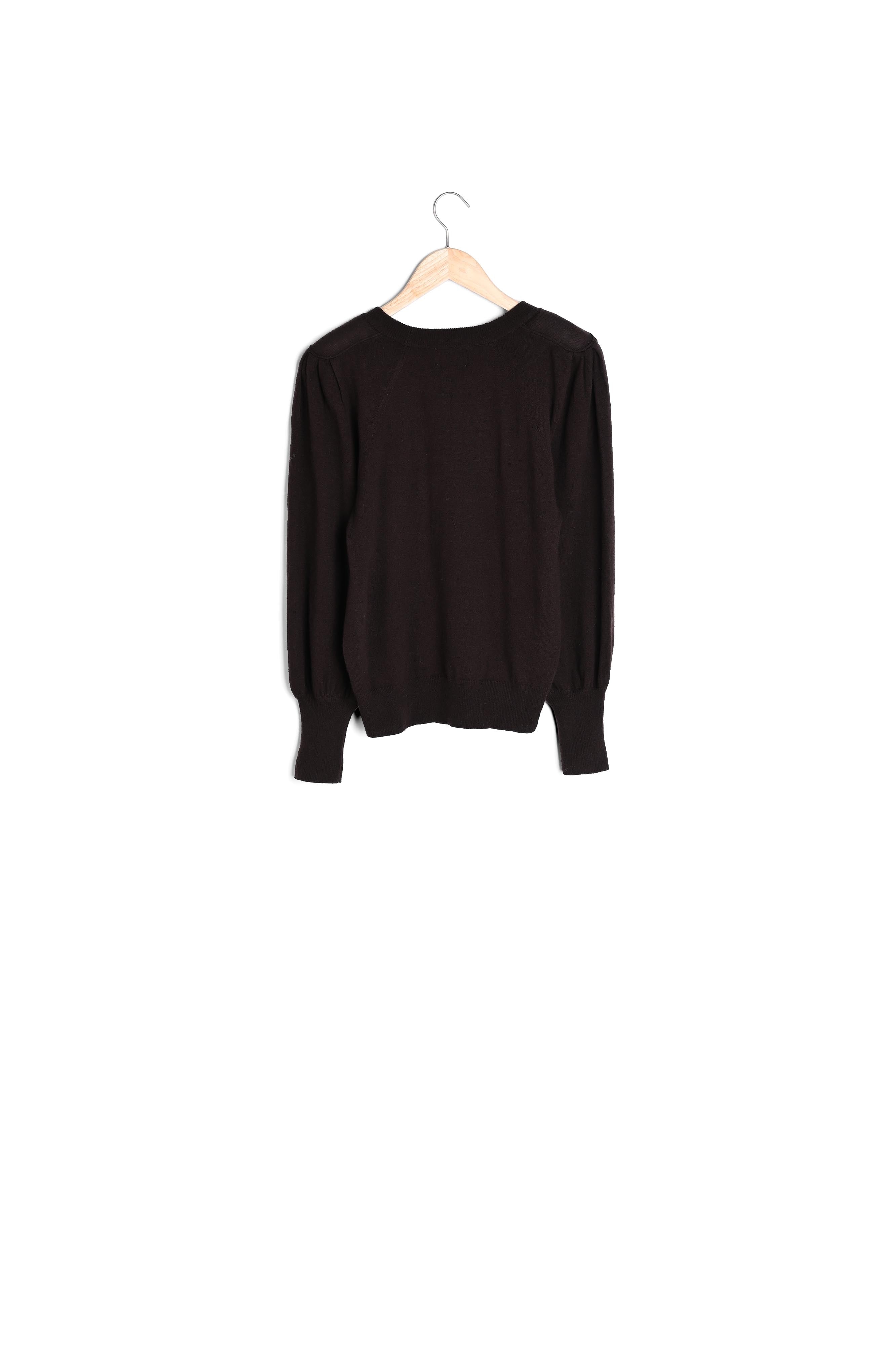 Pull en laine responsable et yack marron Bright Faume - seconde main