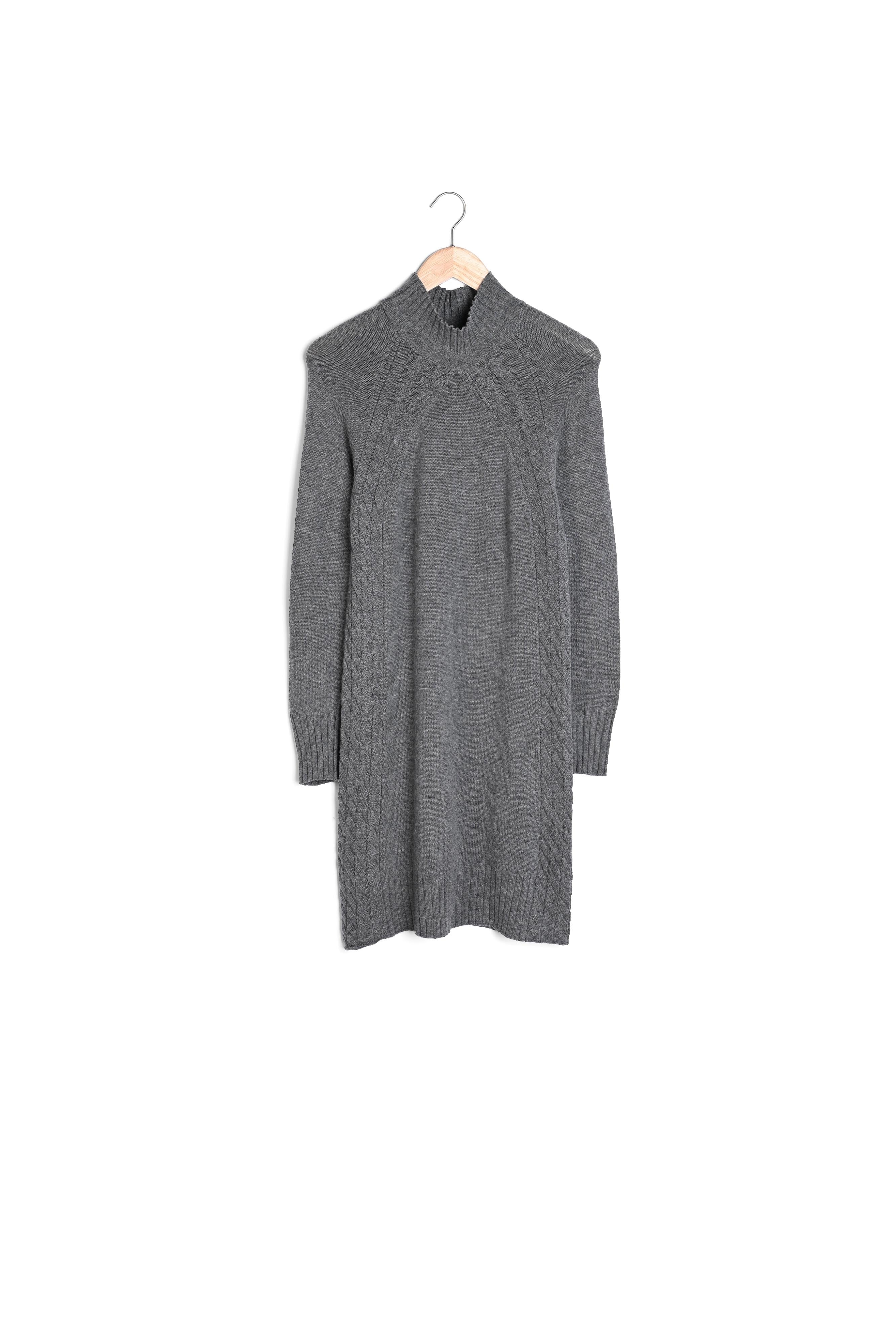 Robe en laine responsable et cachemire grise Sabine Faume - seconde main