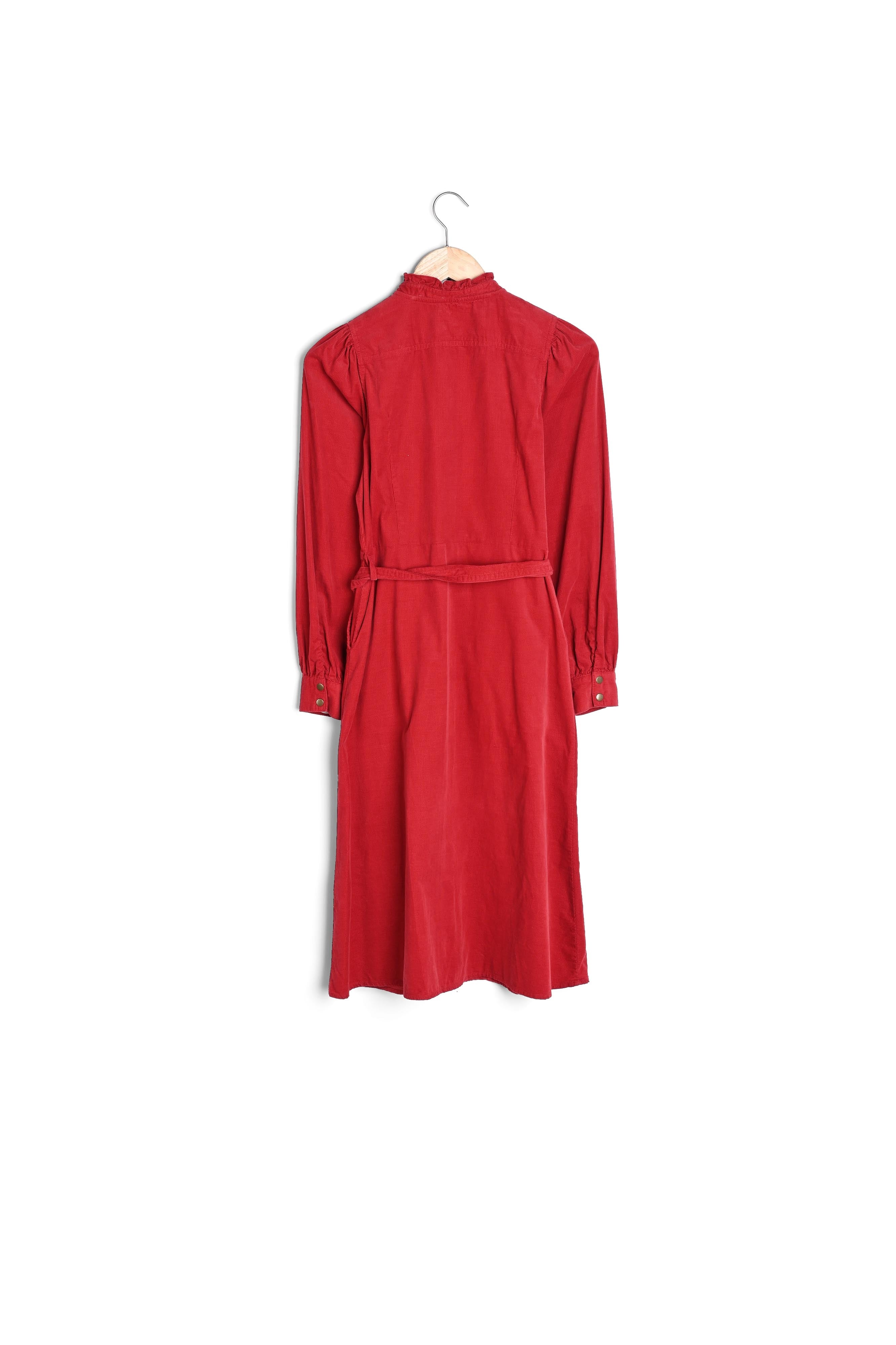 Robe rouge en velours Laura Faume - seconde main
