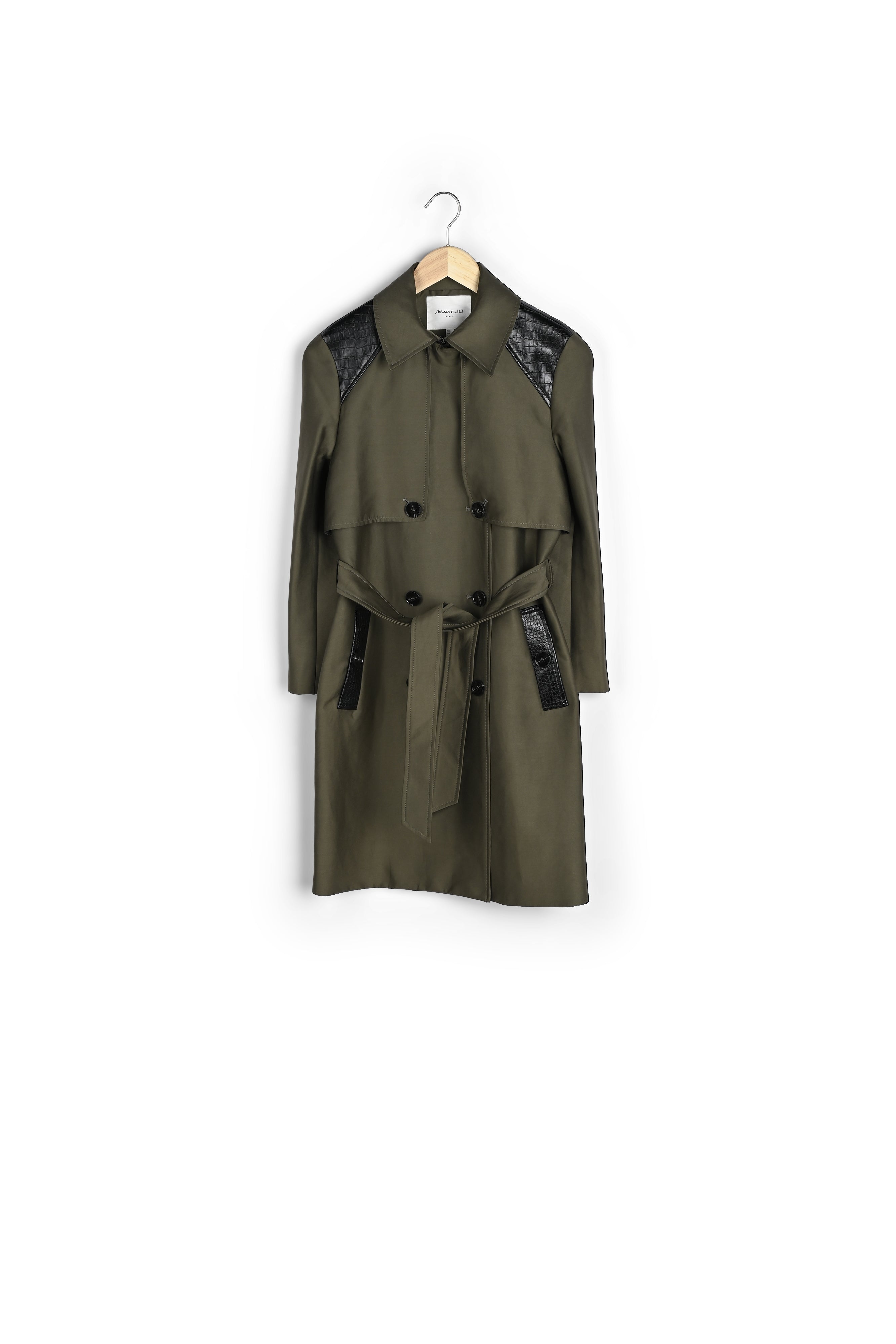 Trench 3/4 kaki Sokari Faume - seconde main